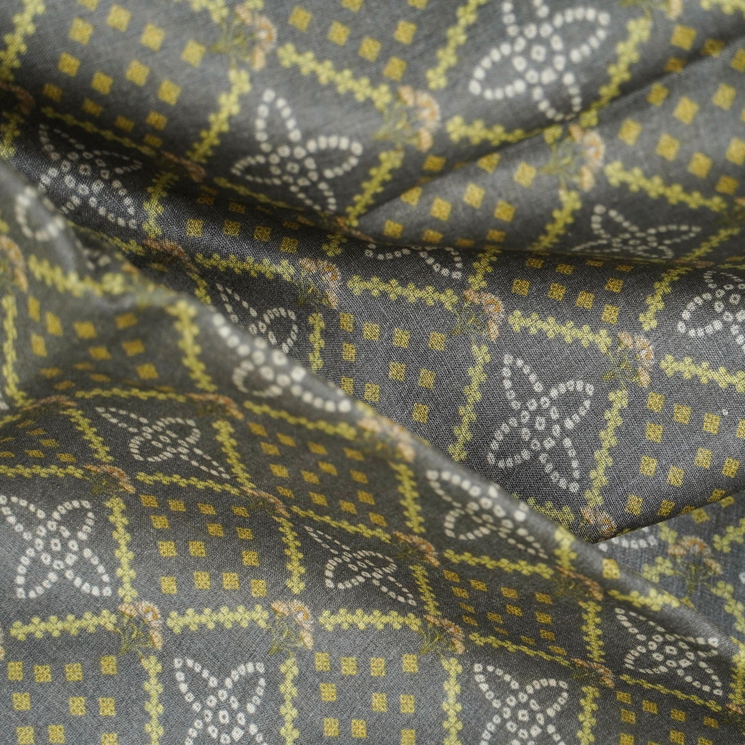 Pure Tussar Georgette Silk Print Fabric