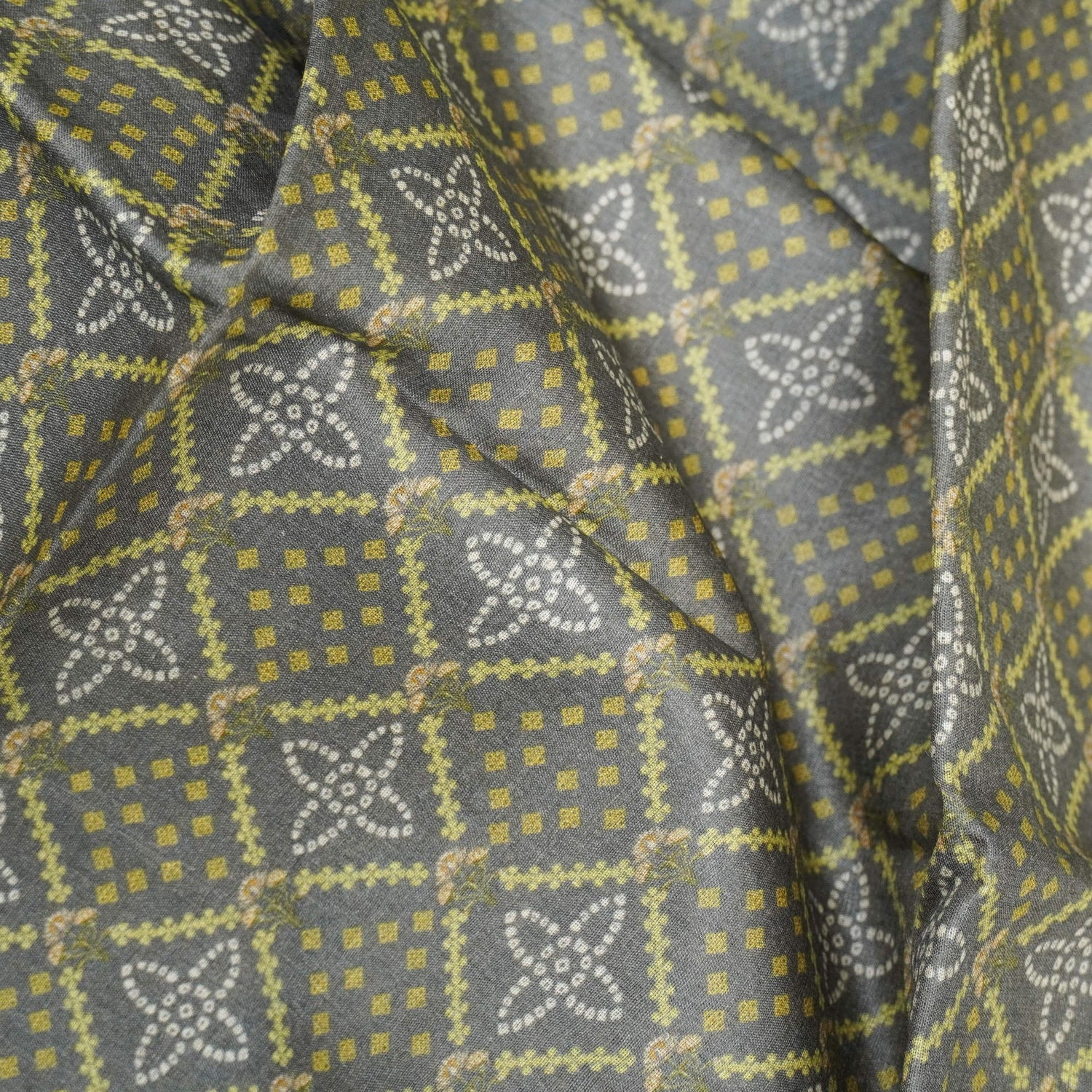 Pure Tussar Georgette Silk Print Fabric