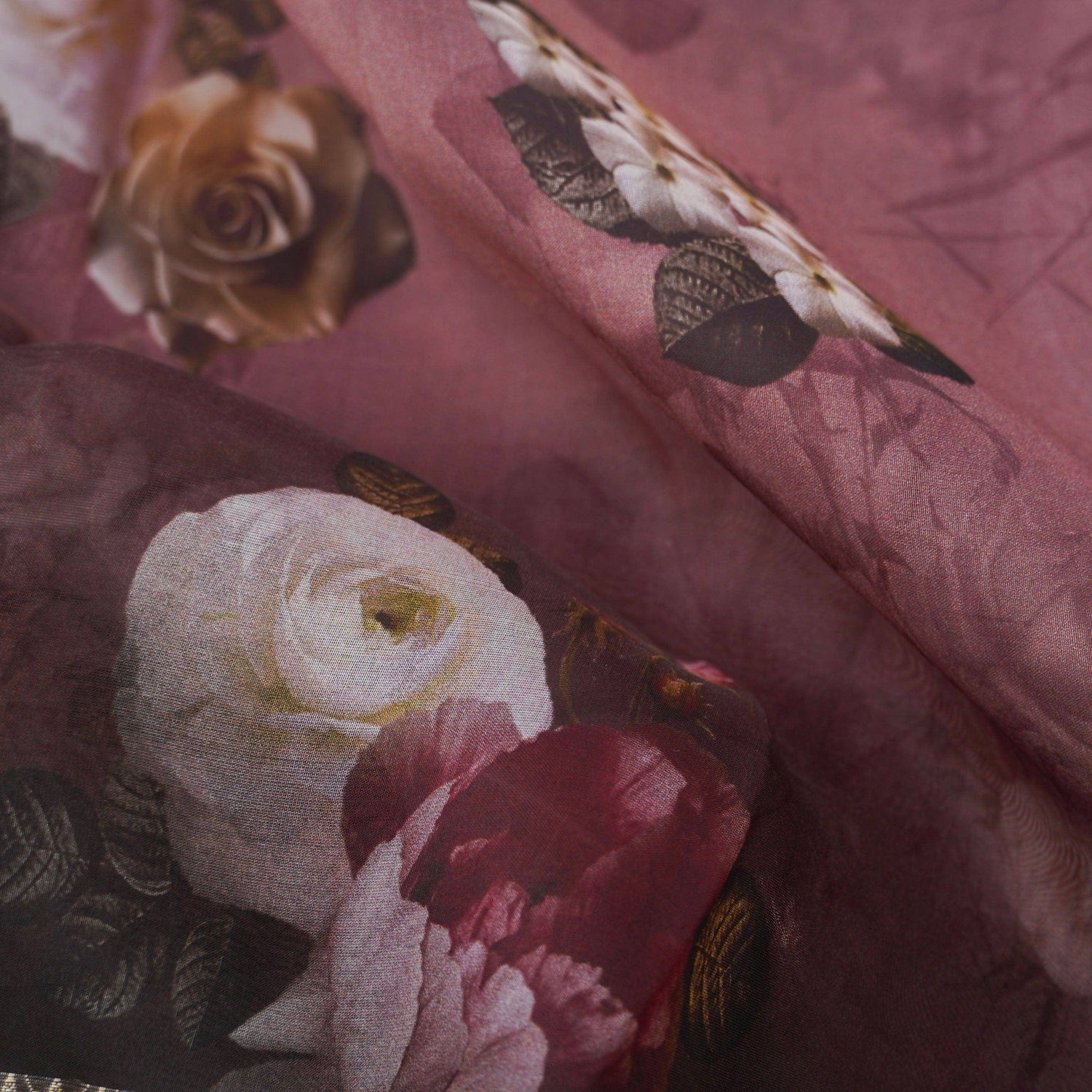 Organza Silk Print Saree