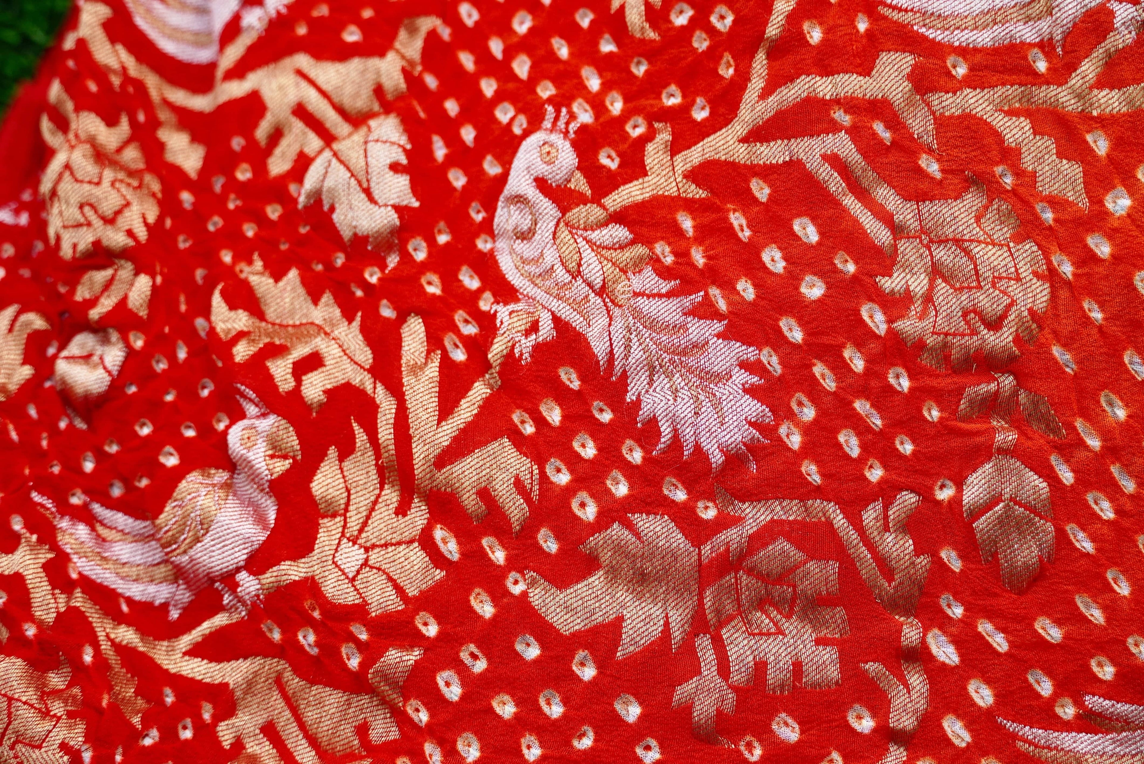 Banarasi Georgette Bandhani Birds Dupatta