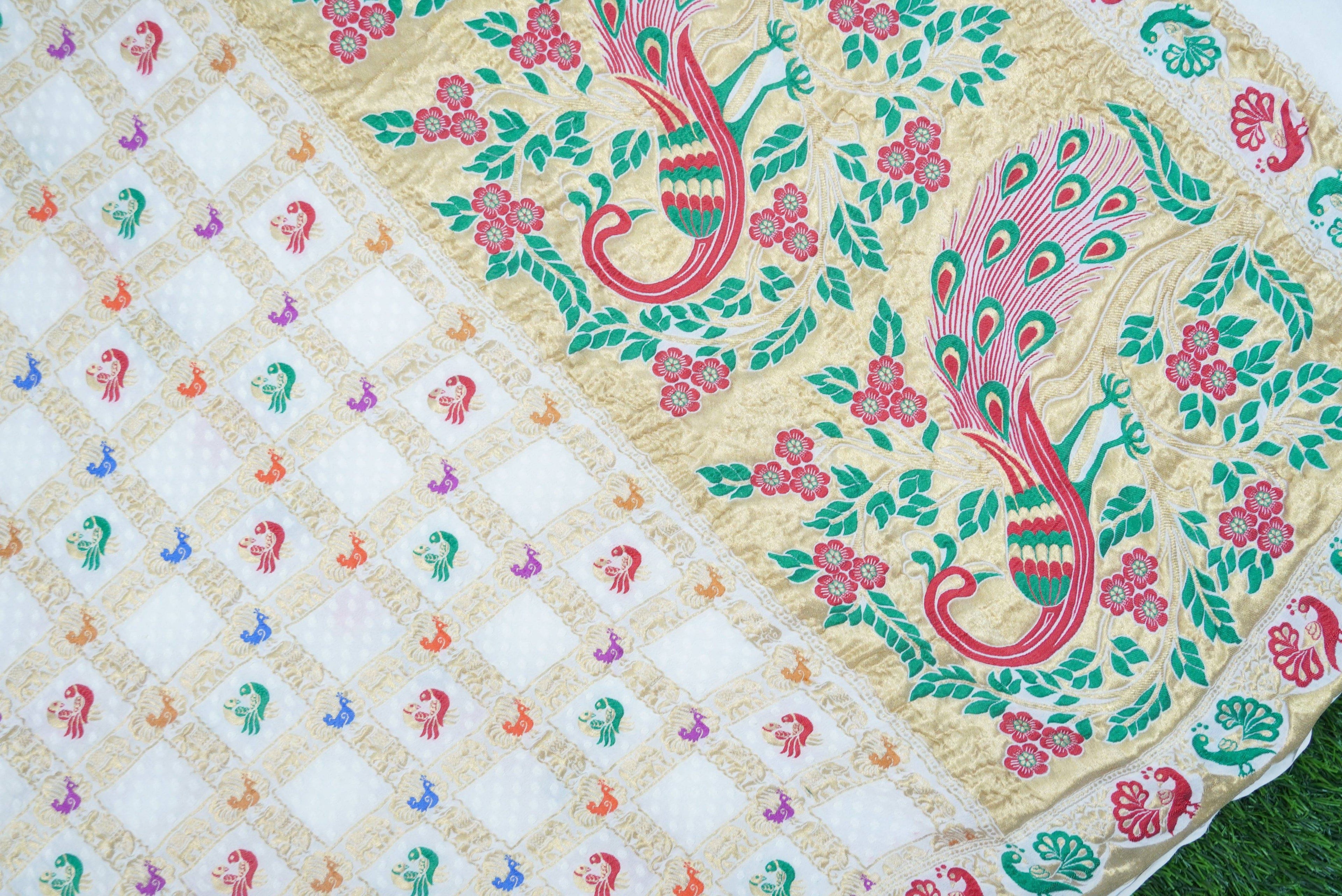 Georgette Banarasi Birds of Paradise Saree