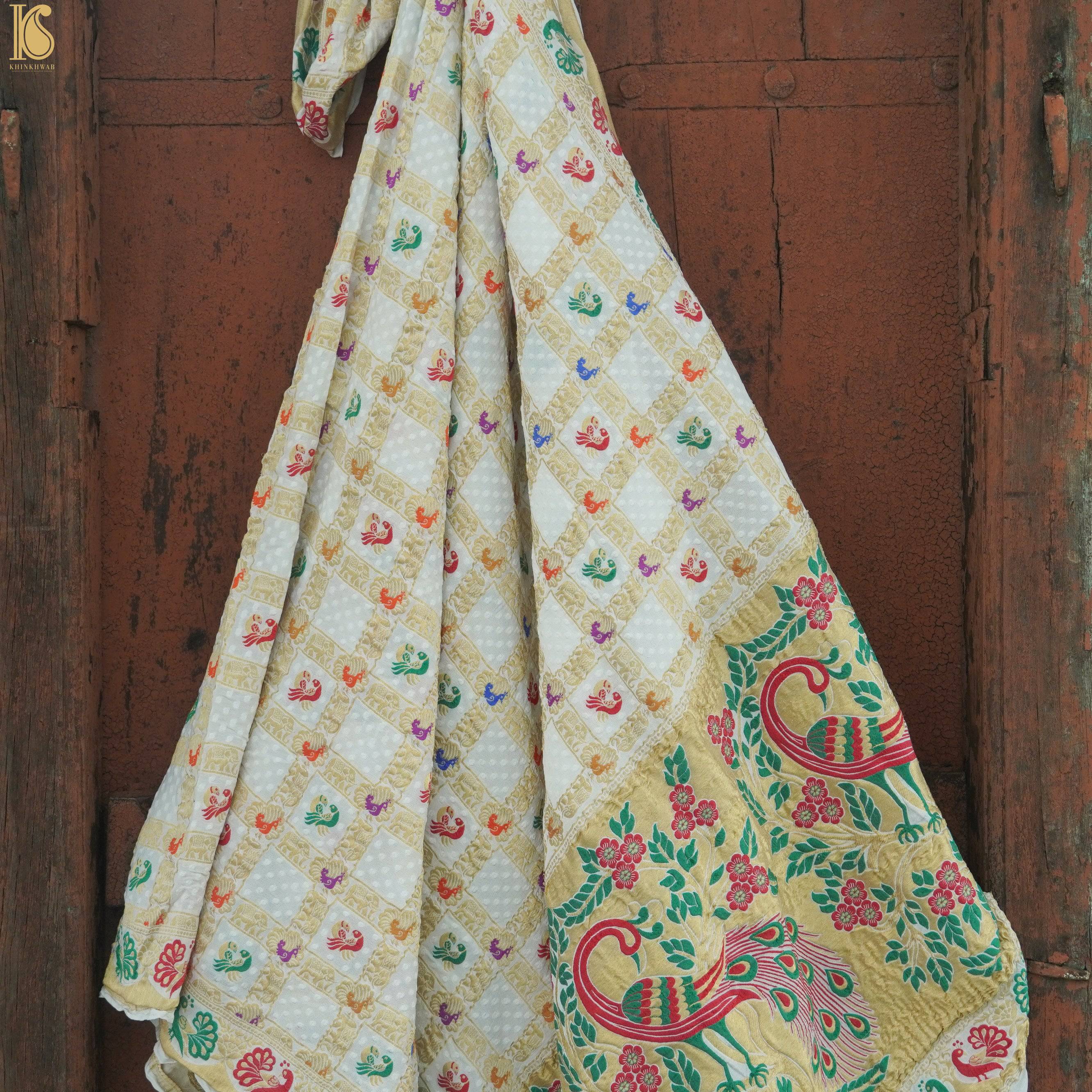 Georgette Banarasi Birds of Paradise Saree