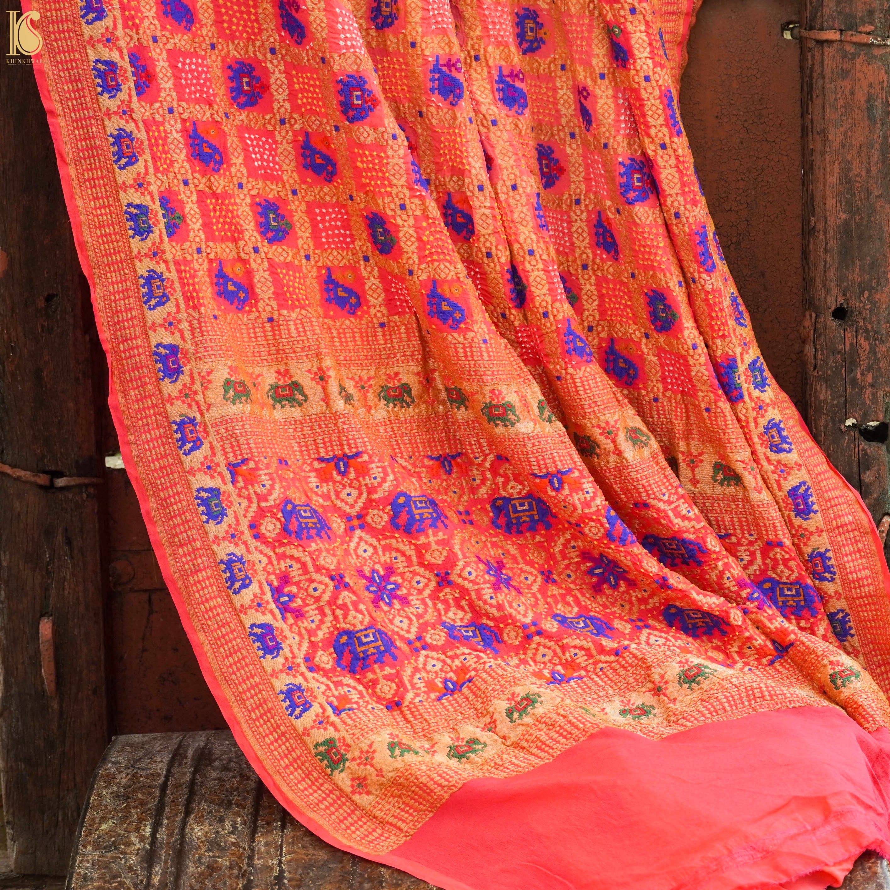 Banarasi Georgette Bandhani Saree