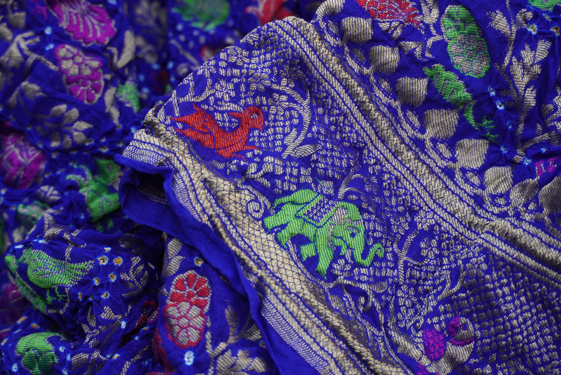 Banarasi Bandhani Georgette Shikargah Dupatta
