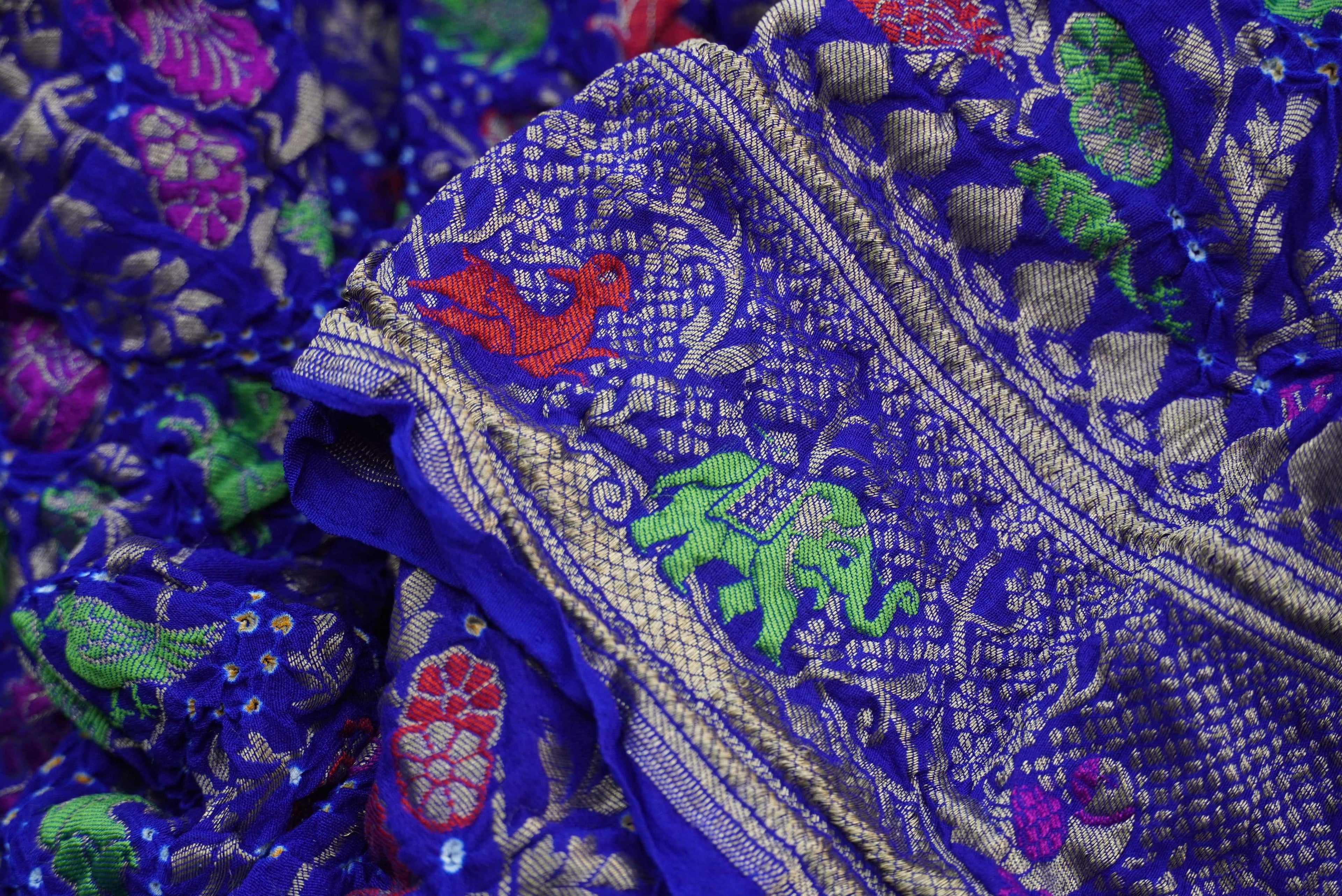 Banarasi Bandhani Georgette Shikargah Dupatta