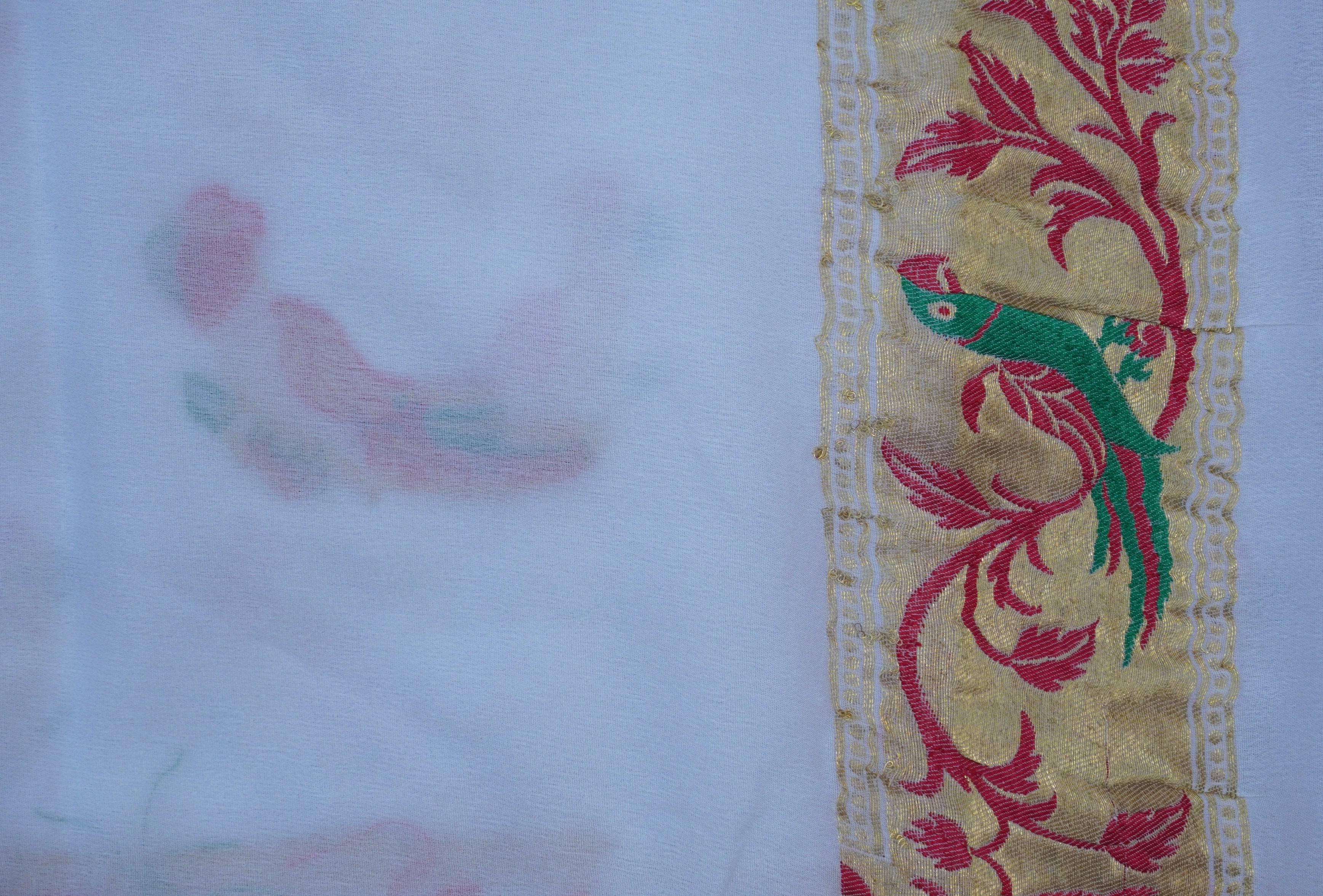 Banarasi Georgette Meenakari Saree