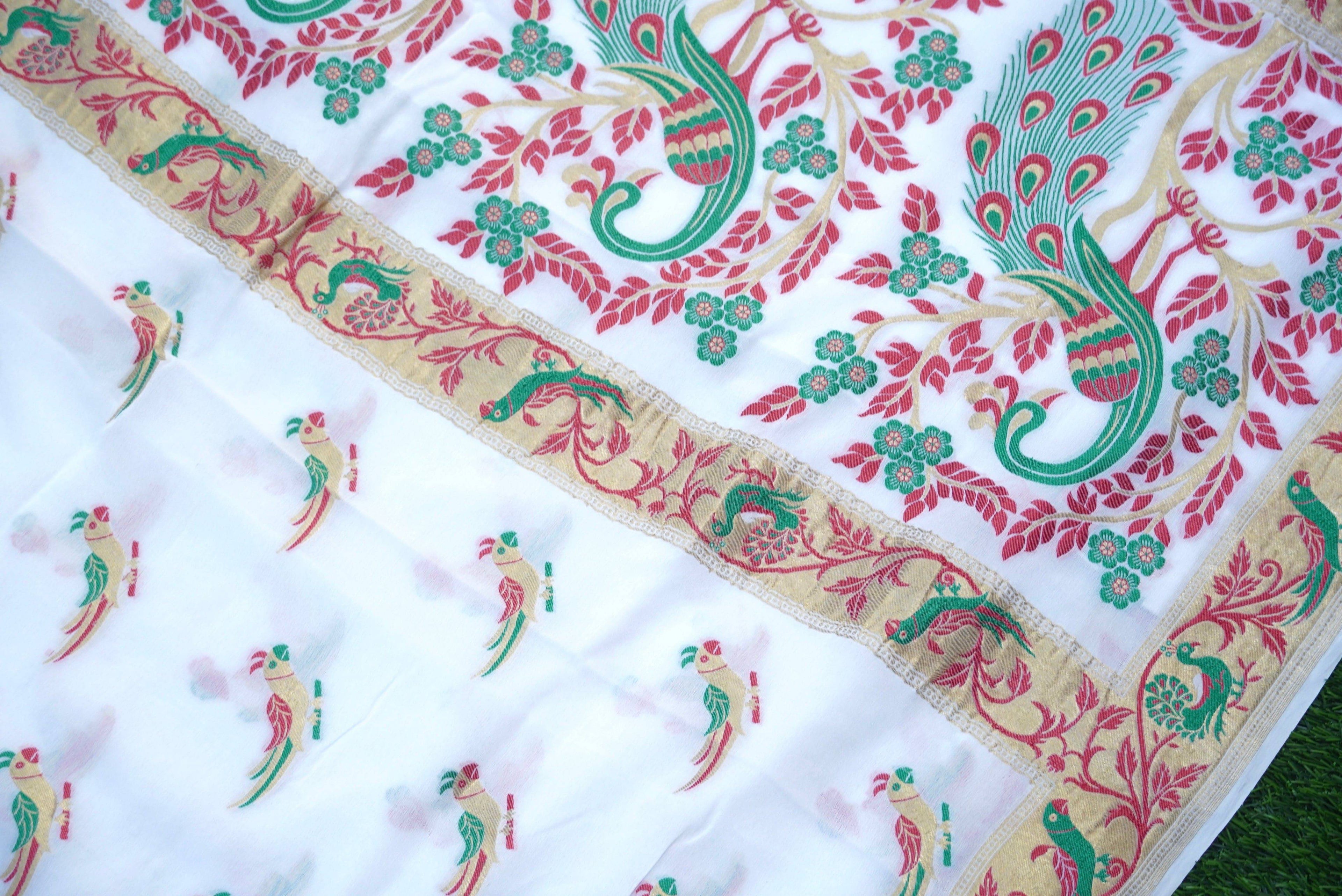 Banarasi Georgette Meenakari Saree