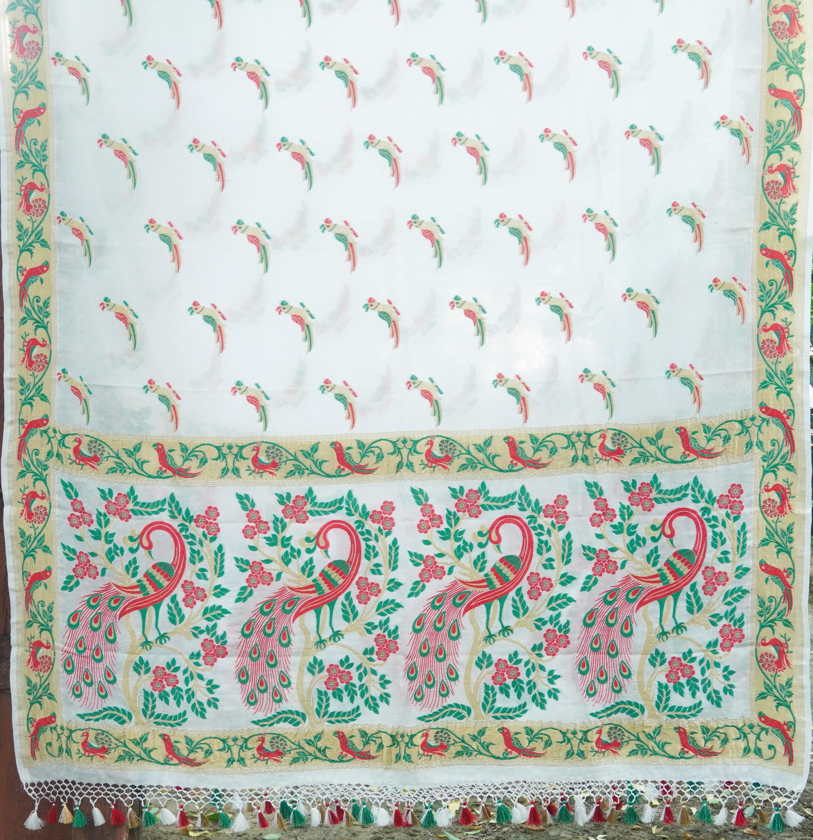 Banarasi Georgette Meenakari Birds Dupatta