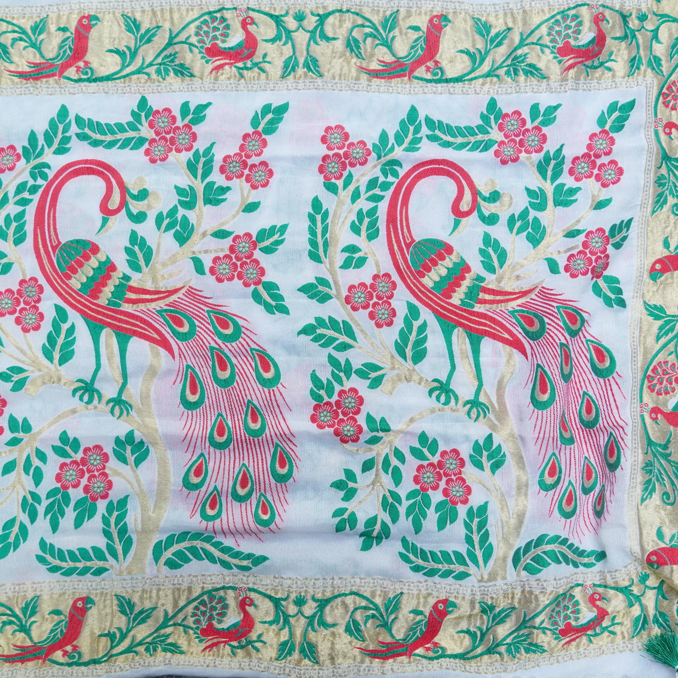 Banarasi Georgette Meenakari Birds Dupatta