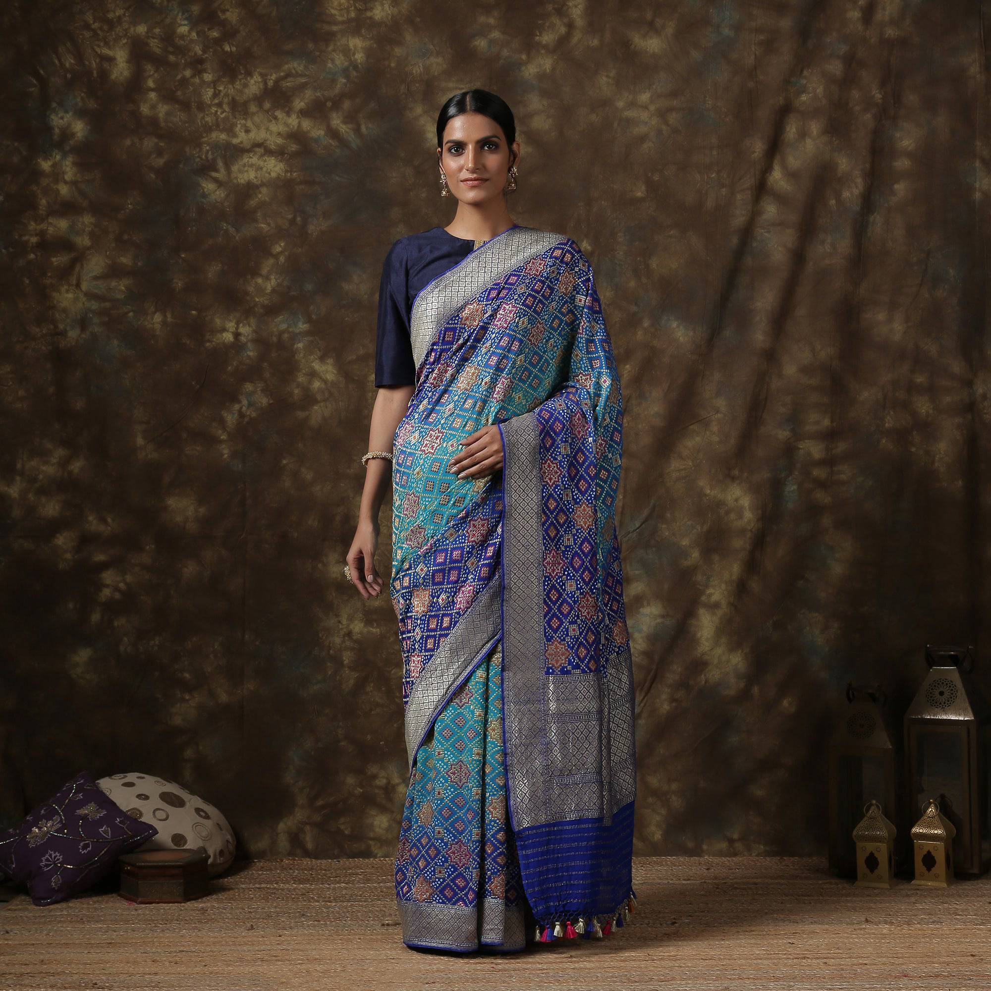 Banarasi Georgette Bandhani Saree
