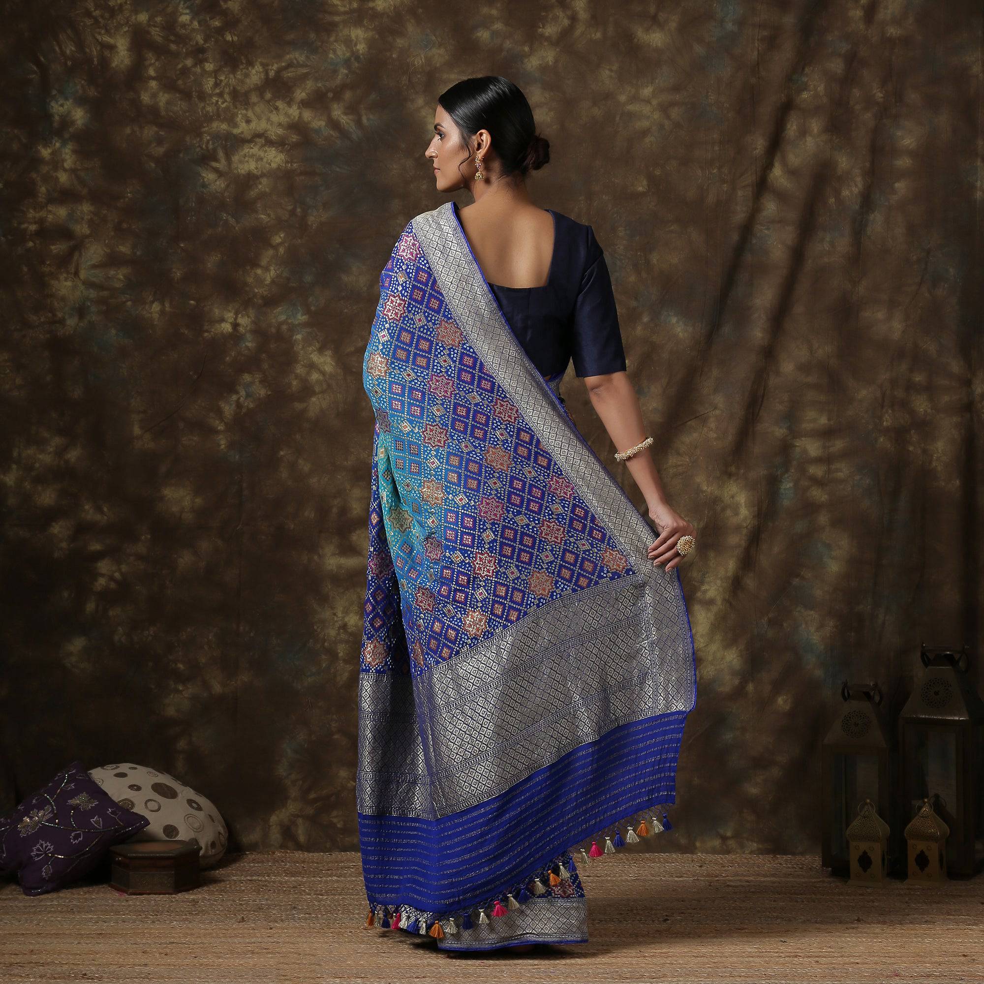 Banarasi Georgette Bandhani Saree