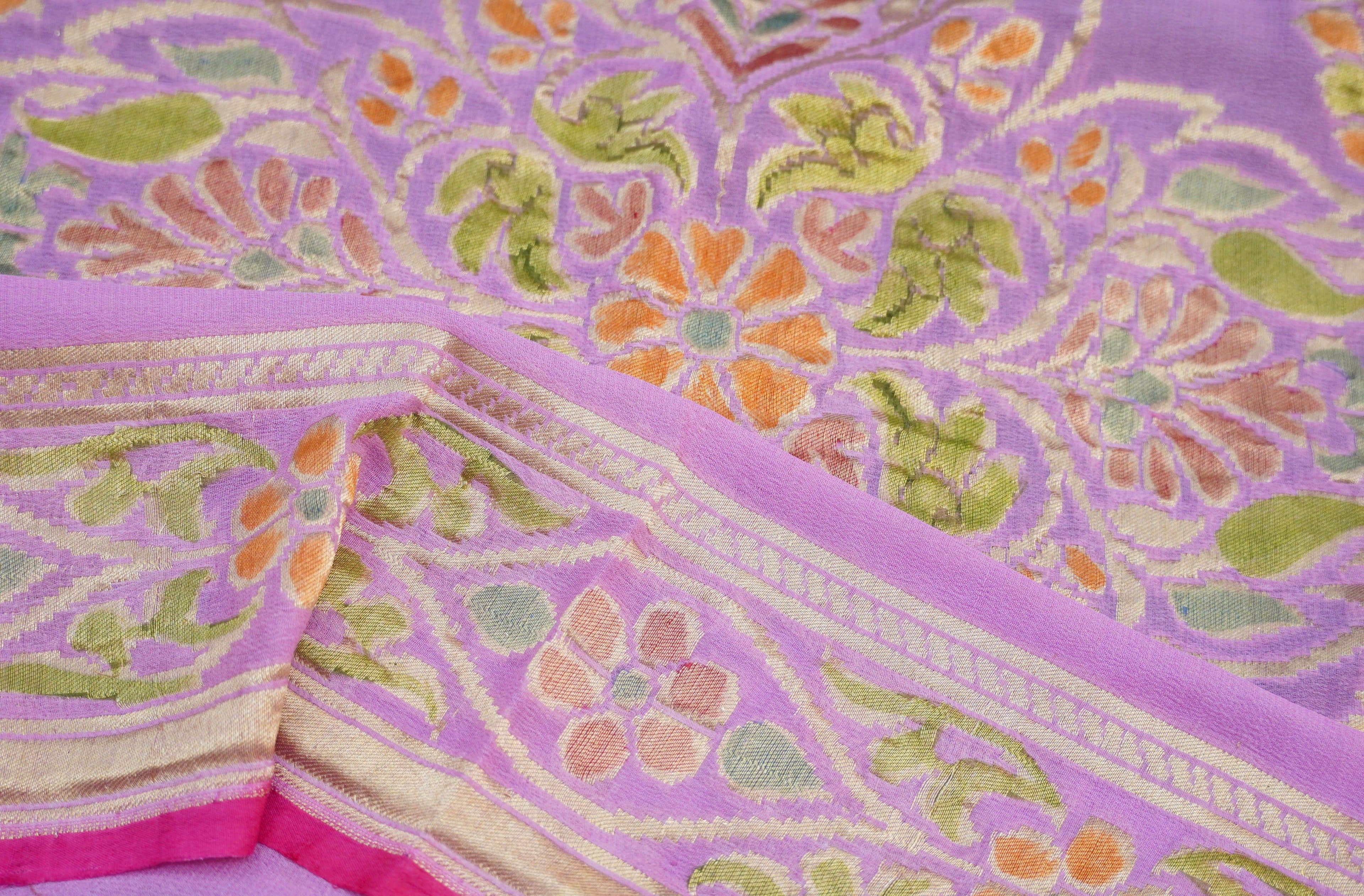 Banarasi Georgette Hand Brush Dupatta