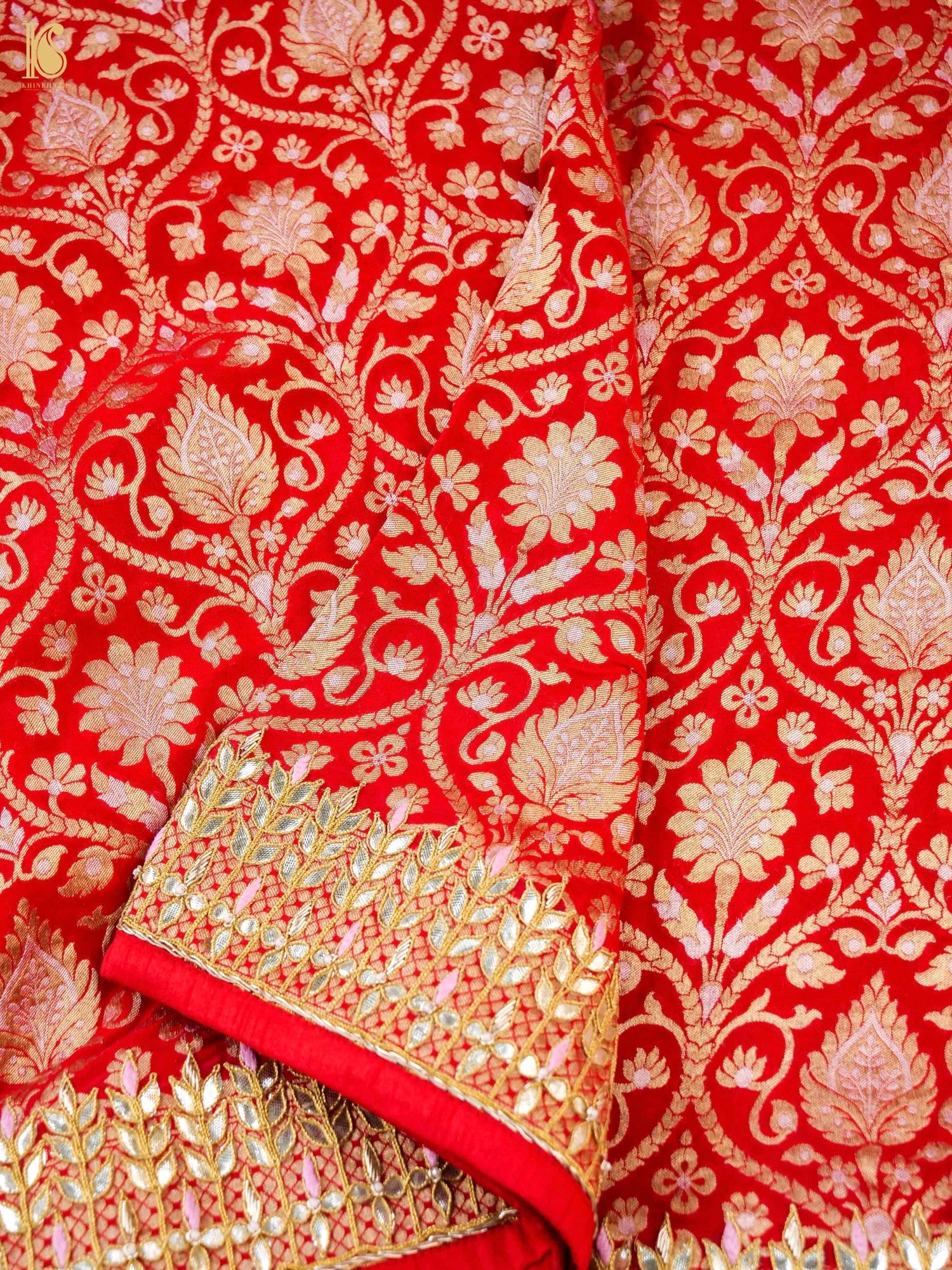 Handwoven Pure Georgette Banarasi Embroidery Saree