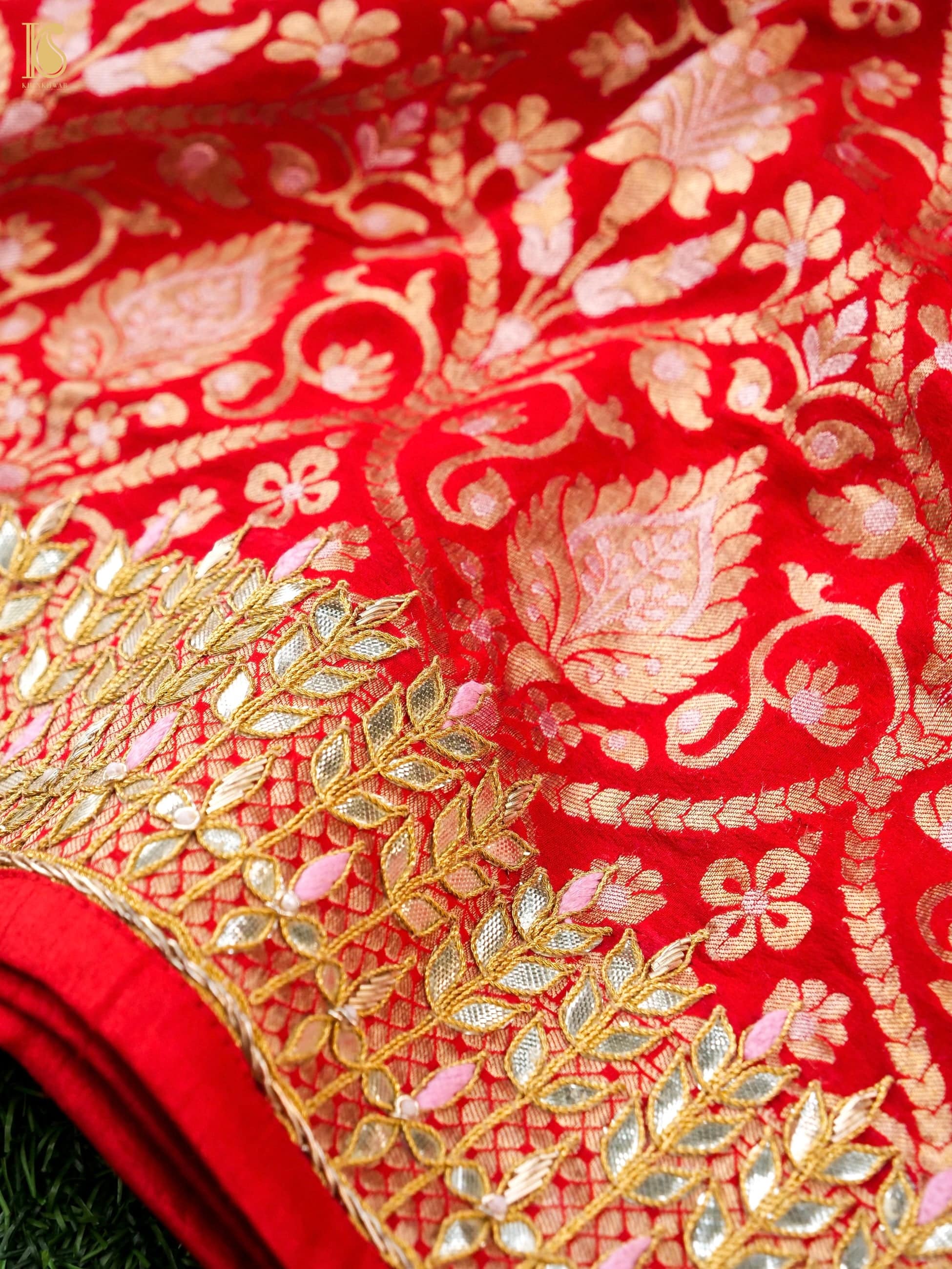 Handwoven Pure Georgette Banarasi Embroidery Saree