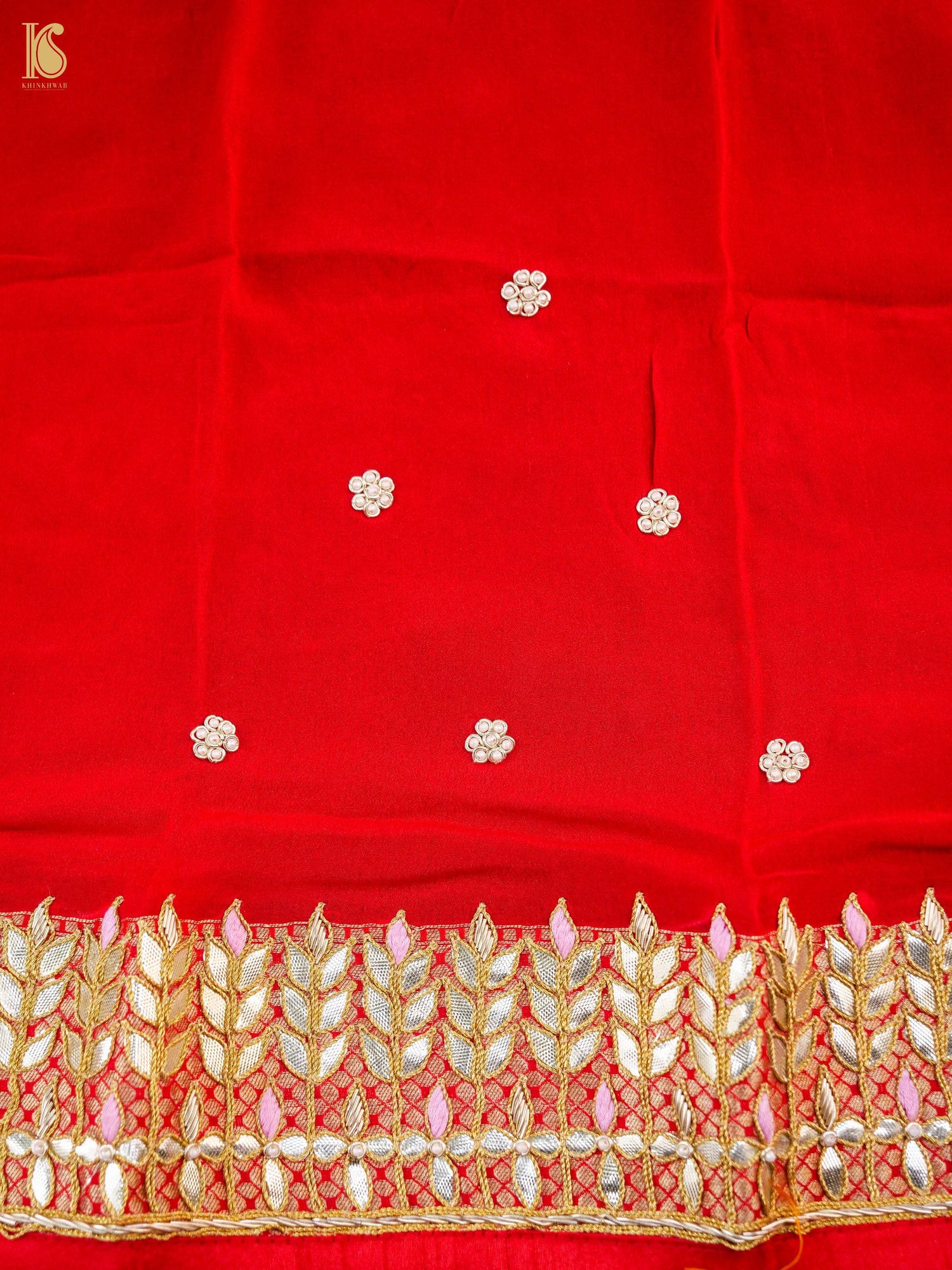 Handwoven Pure Georgette Banarasi Embroidery Saree