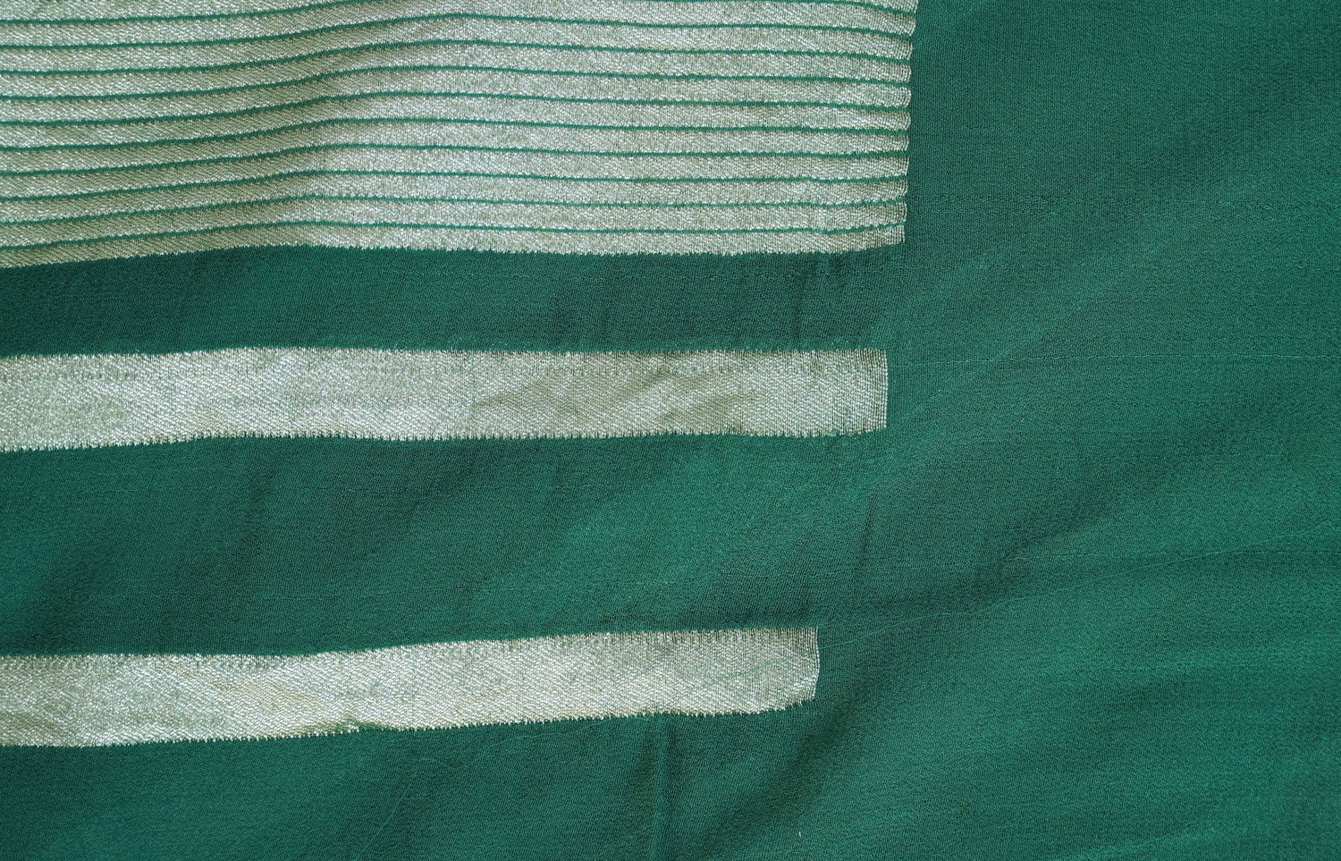 Georgette Handloom Stripes Banarasi Saree
