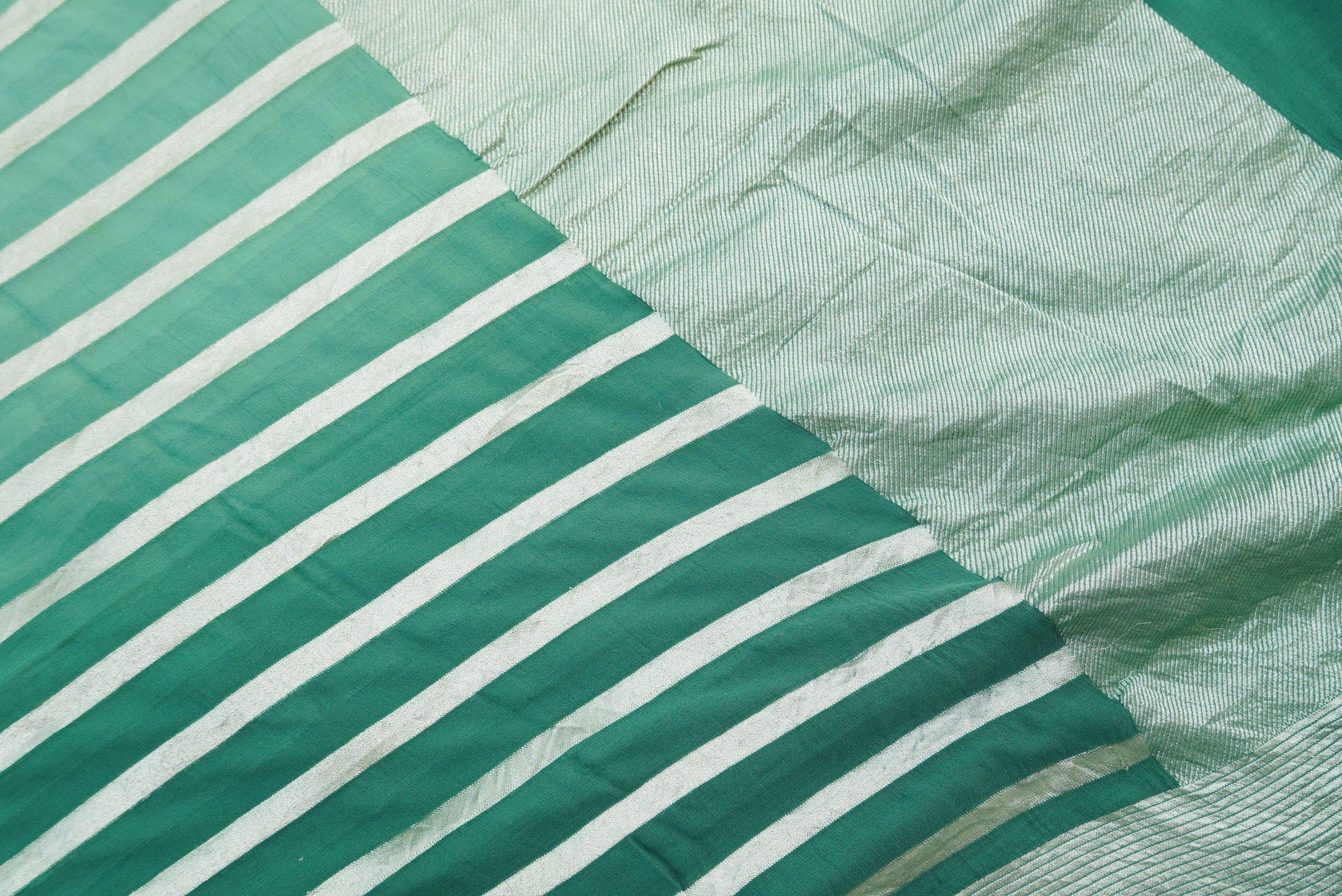 Georgette Handloom Stripes Banarasi Saree