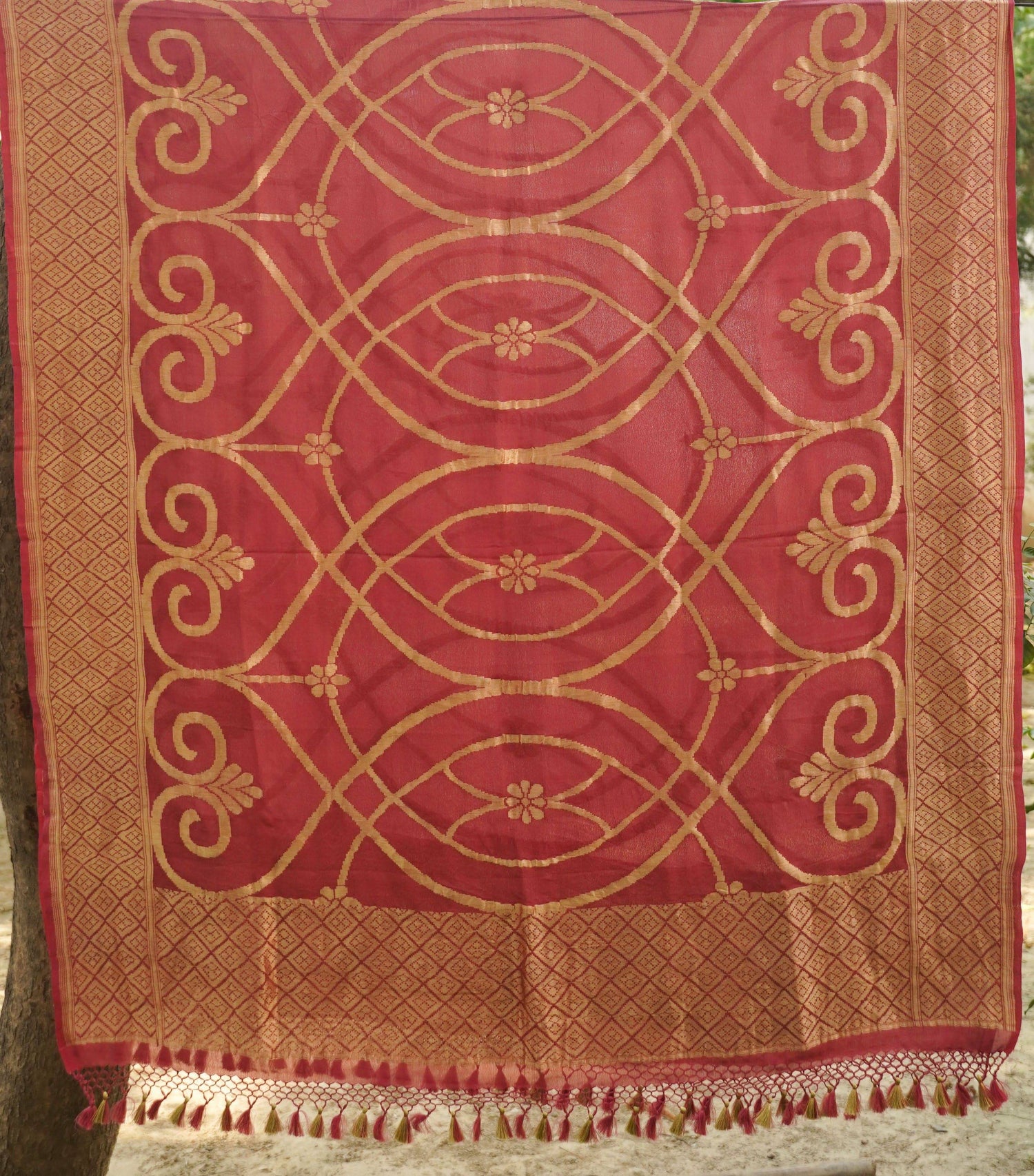 Pure Georgette Banarasi Handloom Dupatta