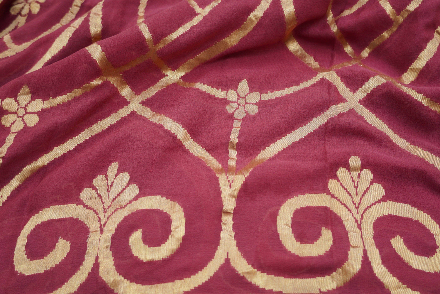 Pure Georgette Banarasi Handloom Dupatta