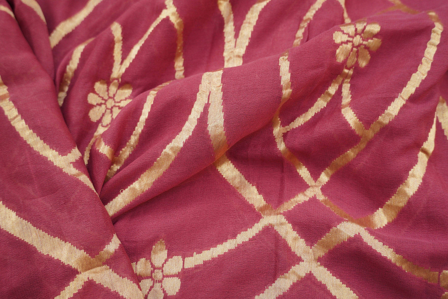 Pure Georgette Banarasi Handloom Dupatta