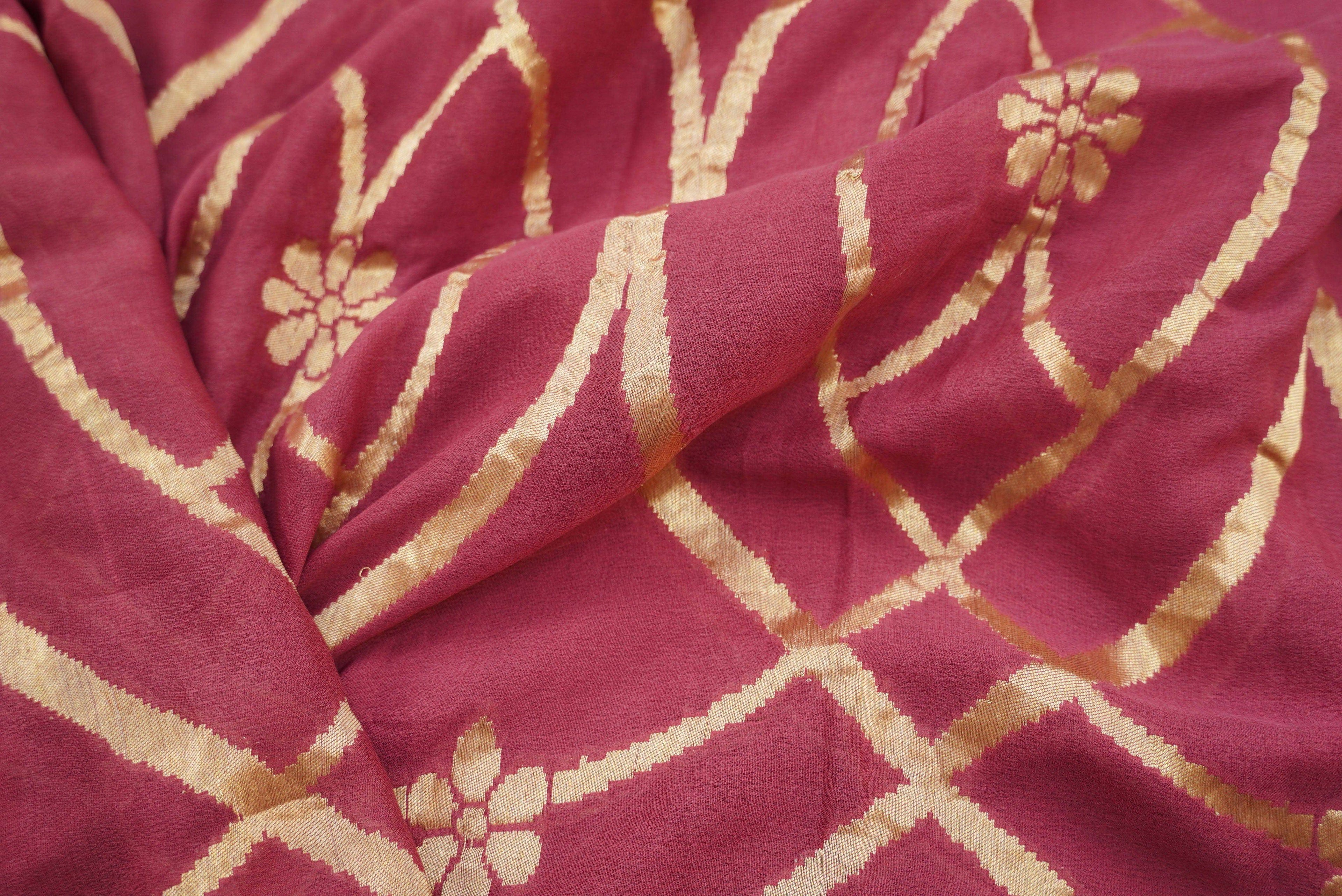 Pure Georgette Banarasi Handloom Dupatta