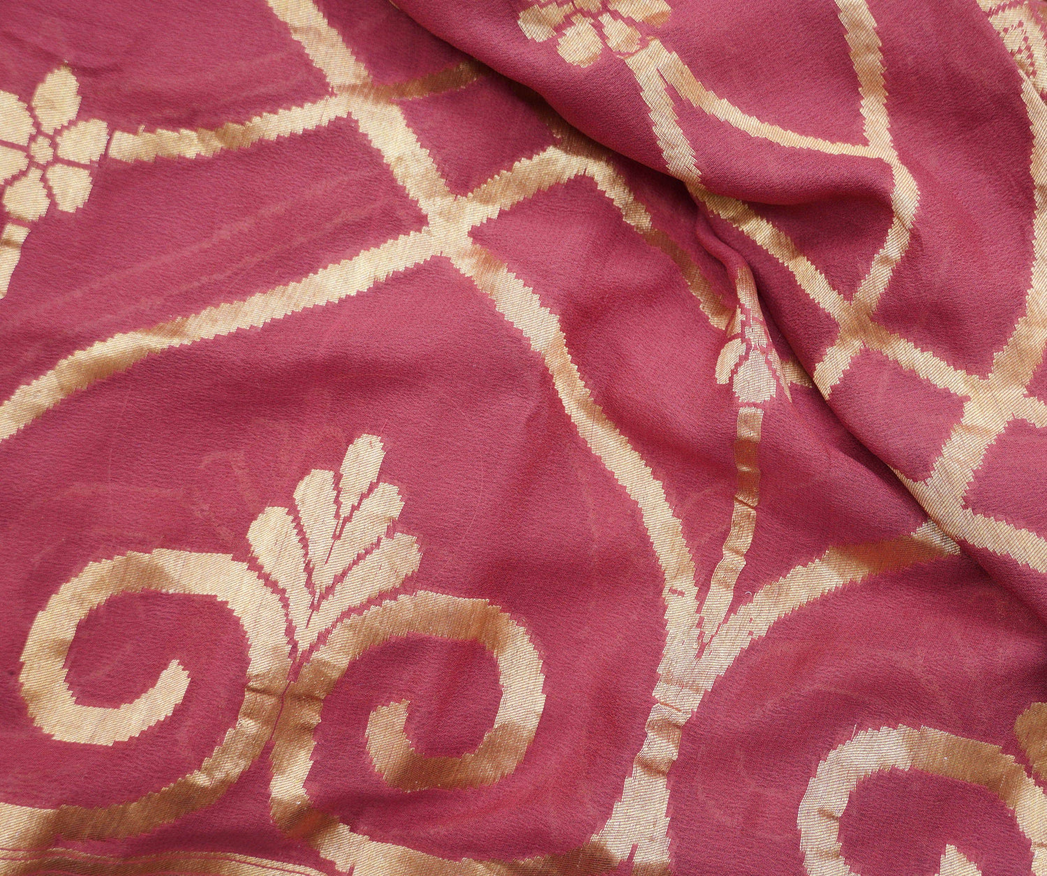 Pure Georgette Banarasi Handloom Dupatta
