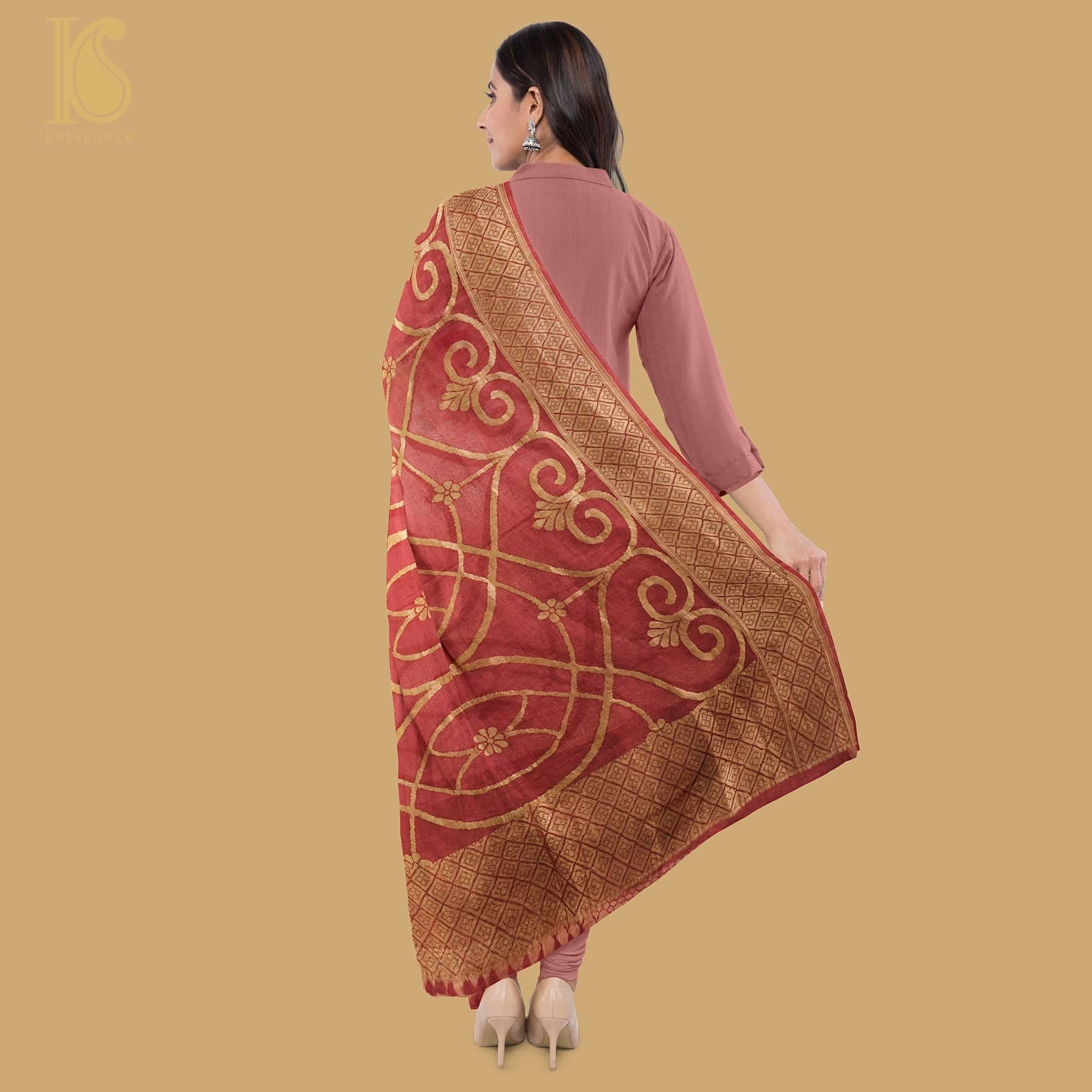 Pure Georgette Banarasi Handloom Dupatta