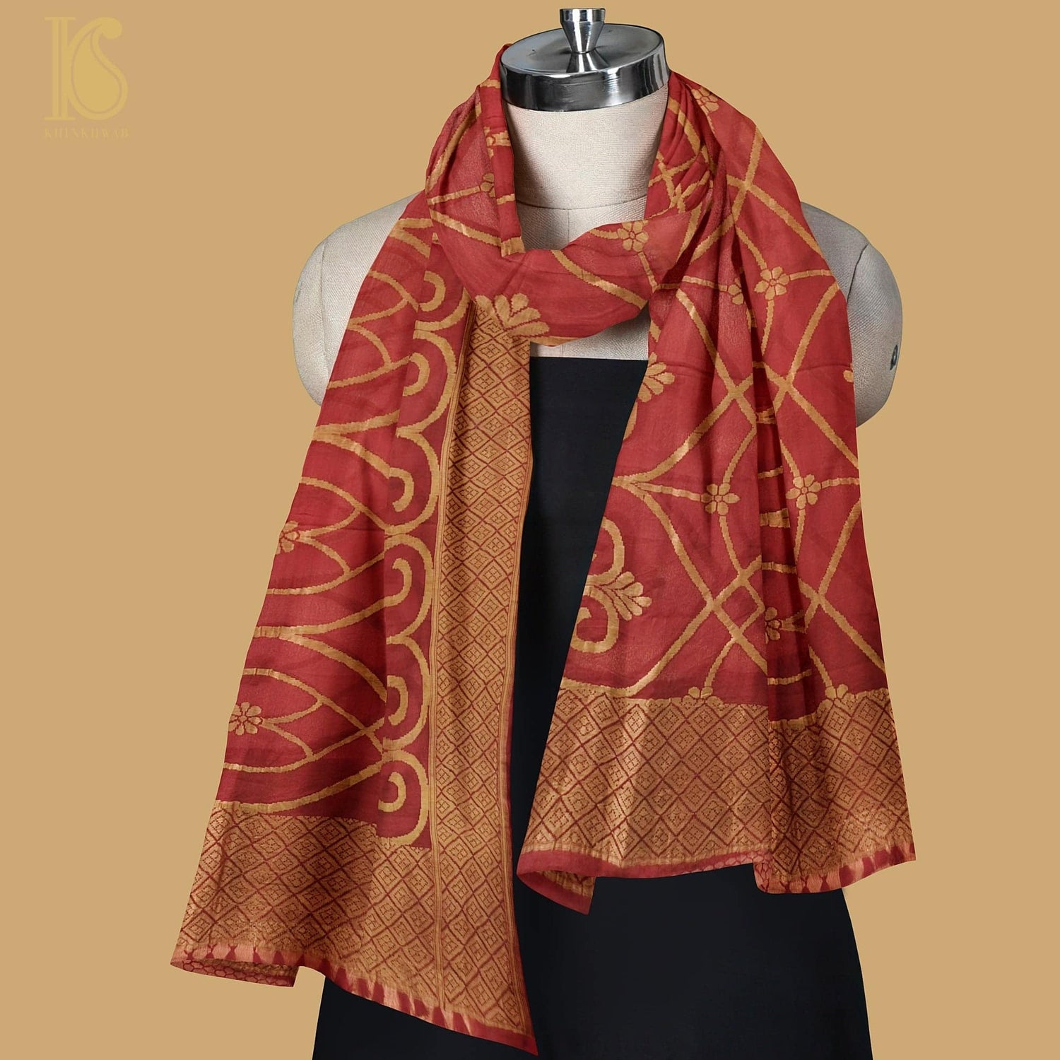 Pure Georgette Banarasi Handloom Dupatta