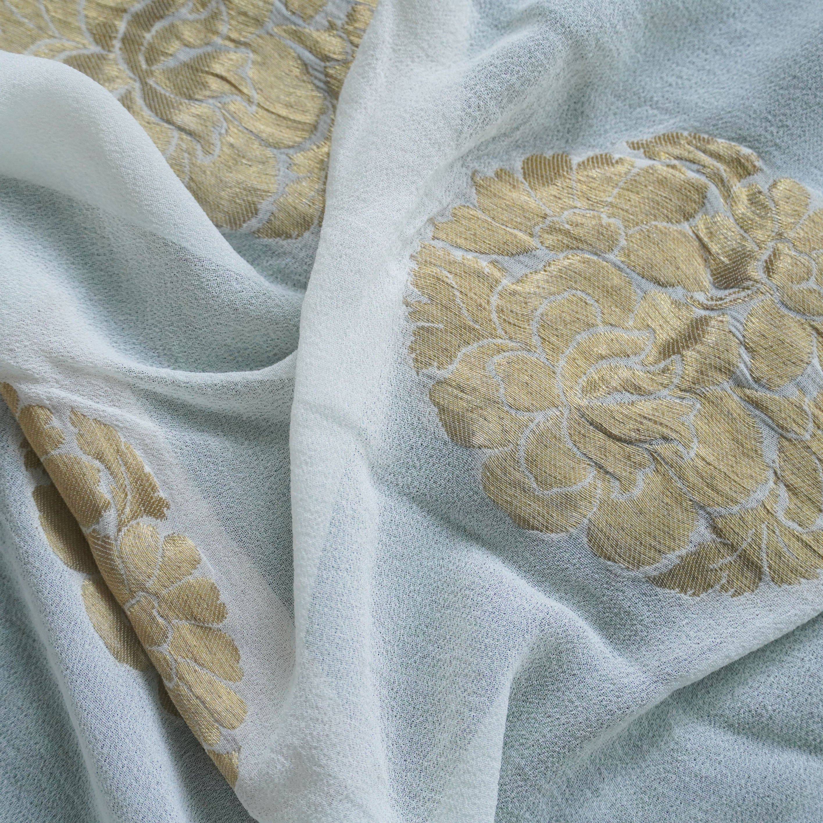 Pure Georgette Handloom Banarasi Fabric