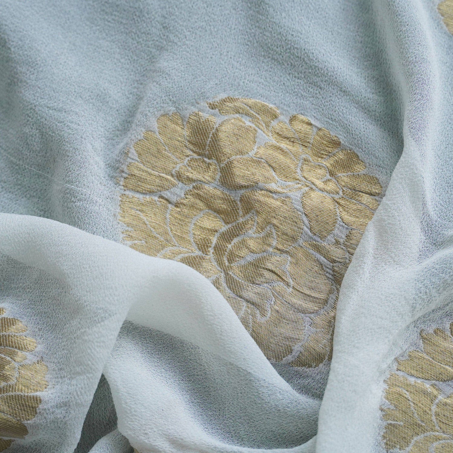 Pure Georgette Handloom Banarasi Fabric