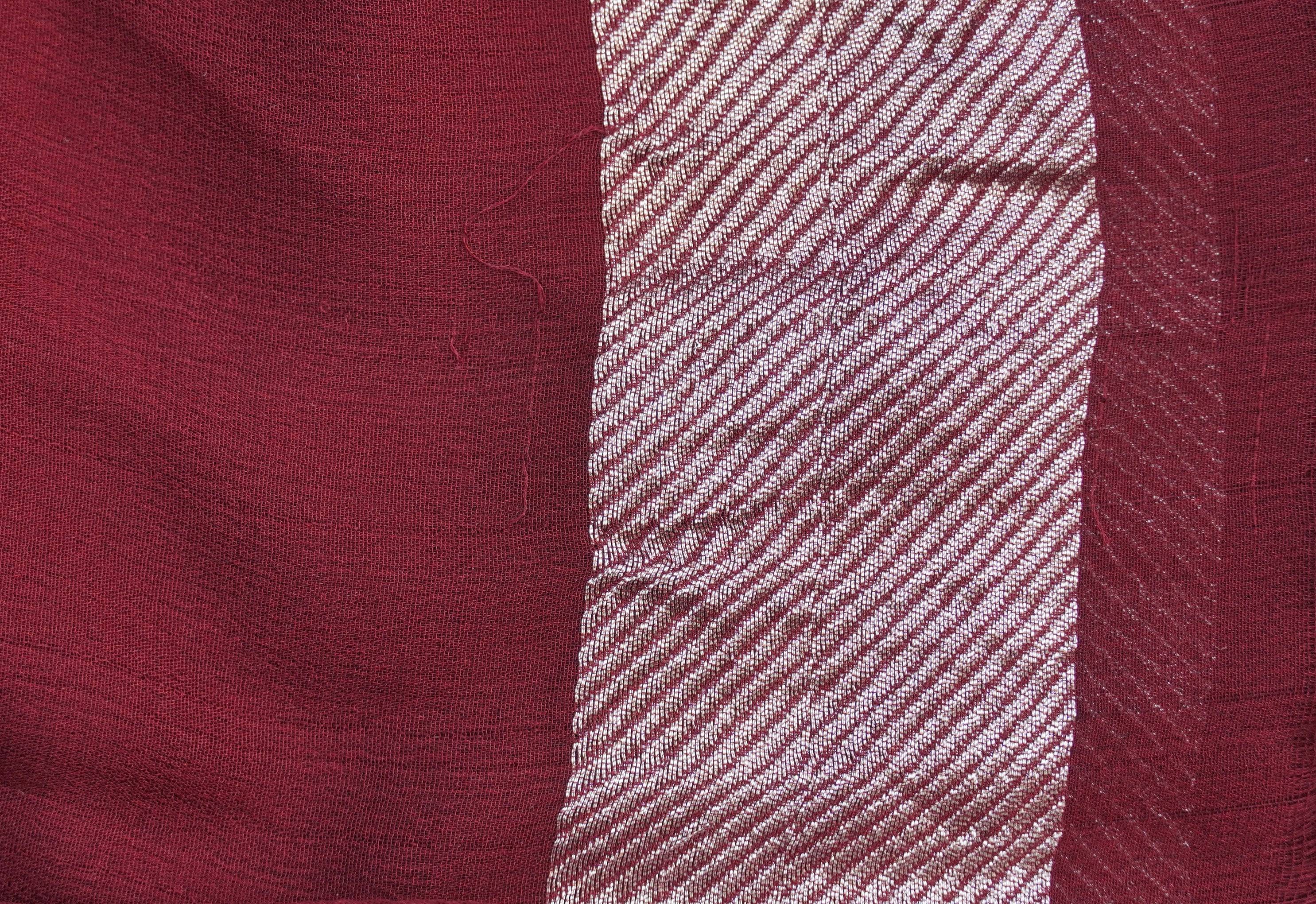 Pure Georgette Handloom Stripes Banarasi Saree