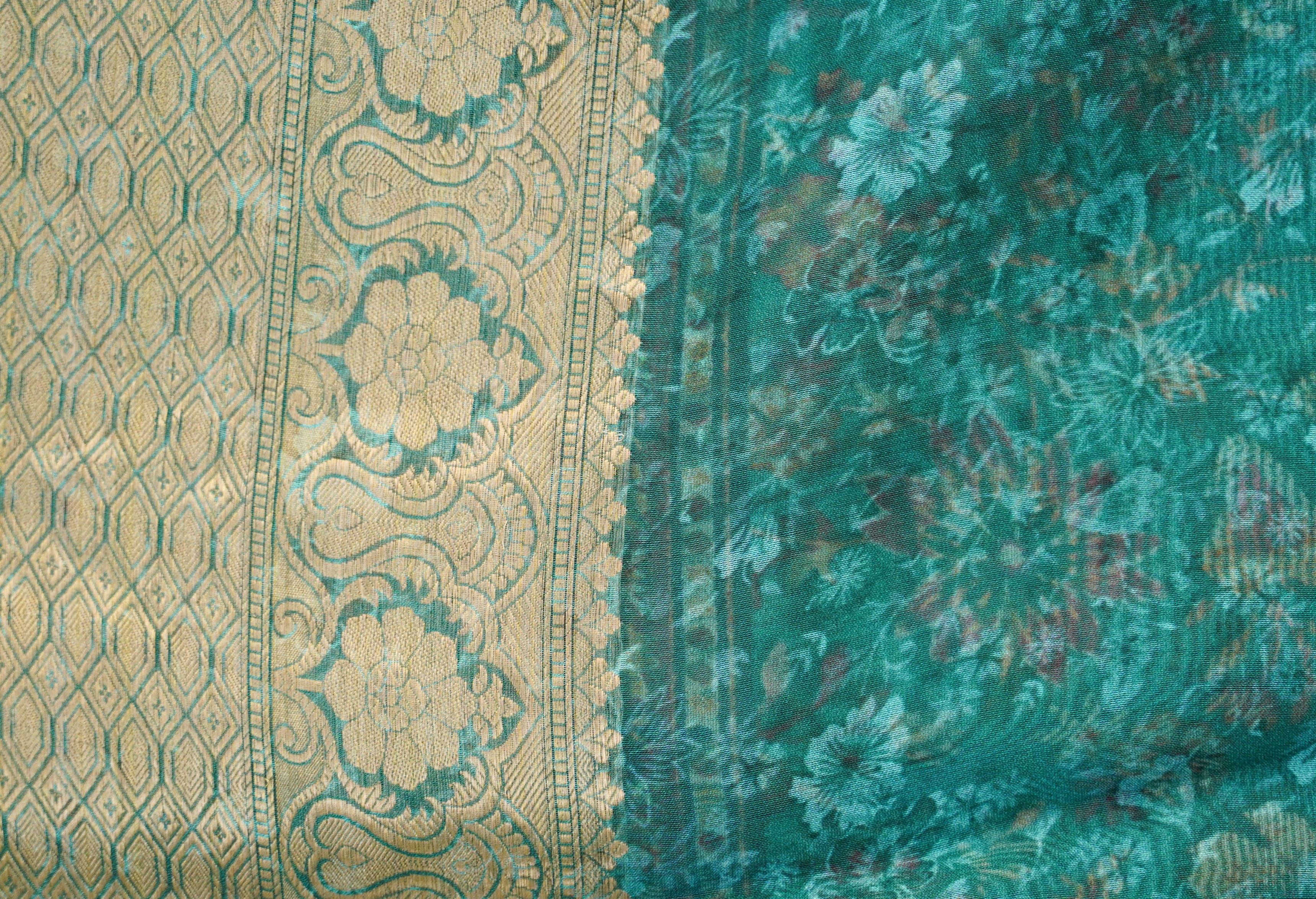 Organza Silk Print Saree