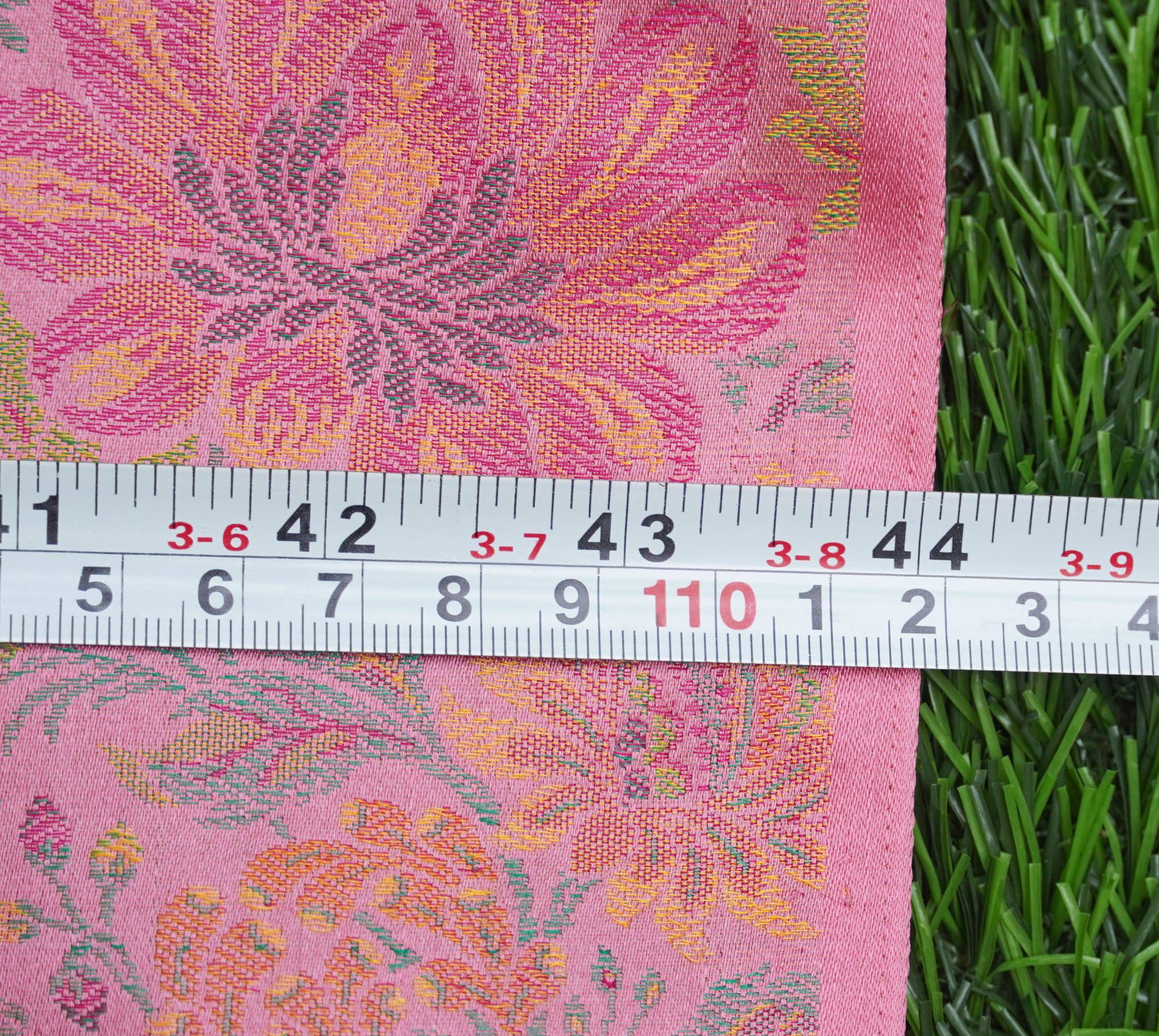Handloom Banarasi Tanchoi Silk Dahlia Fabric