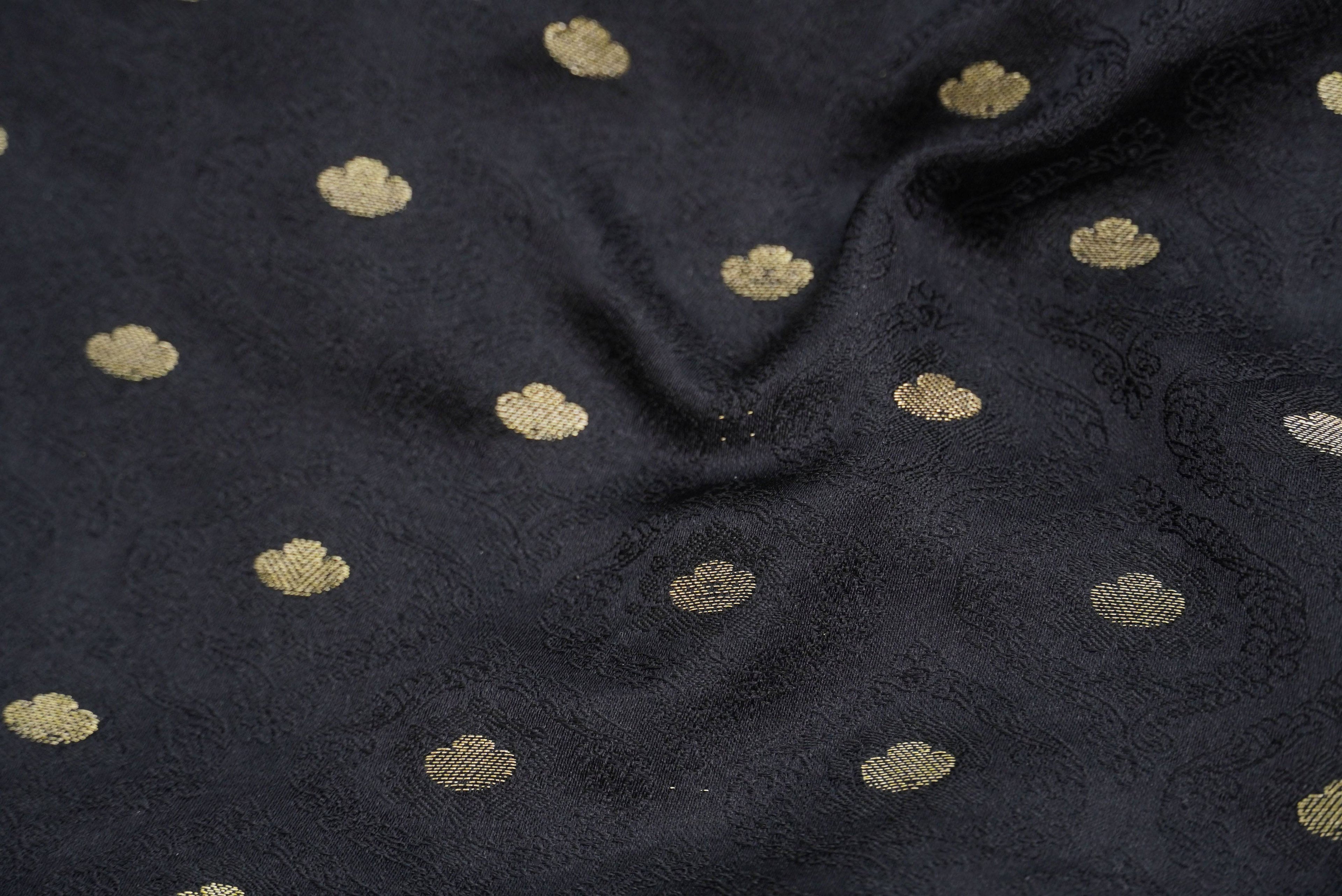 Handloom Banarasi Tanchoi Silk Jasmine Fabric