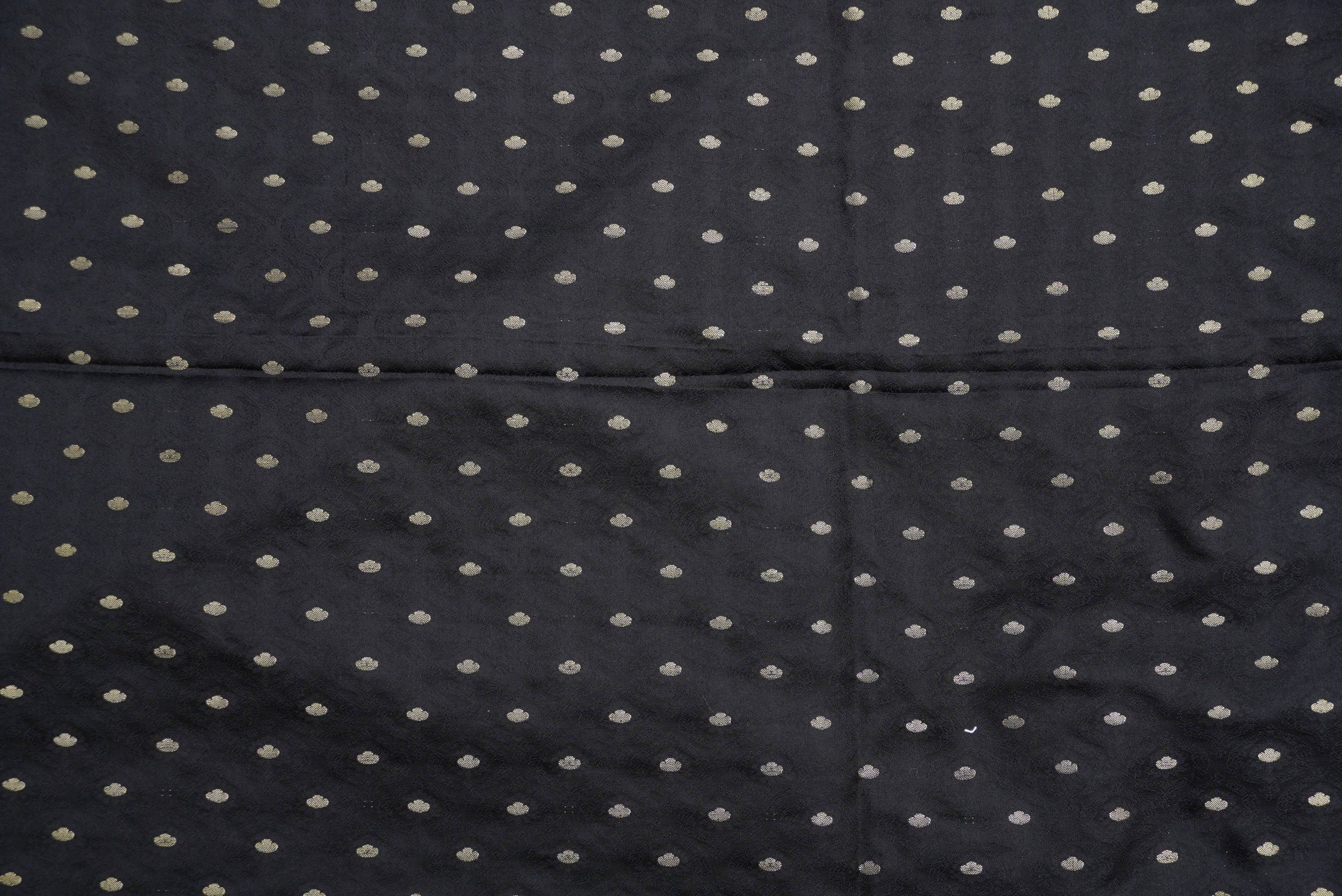 Handloom Banarasi Tanchoi Silk Jasmine Fabric