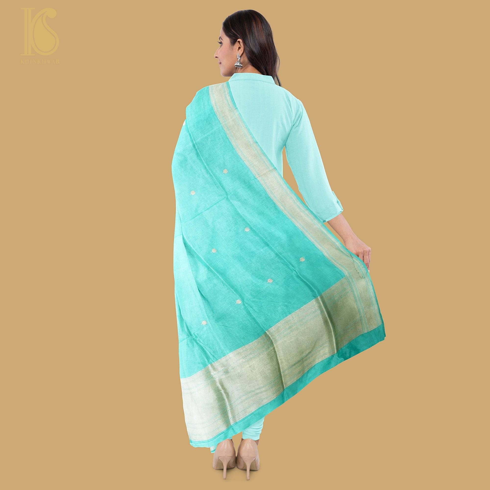 Handwoven Banarasi Katan Silk Kadwa Dupatta