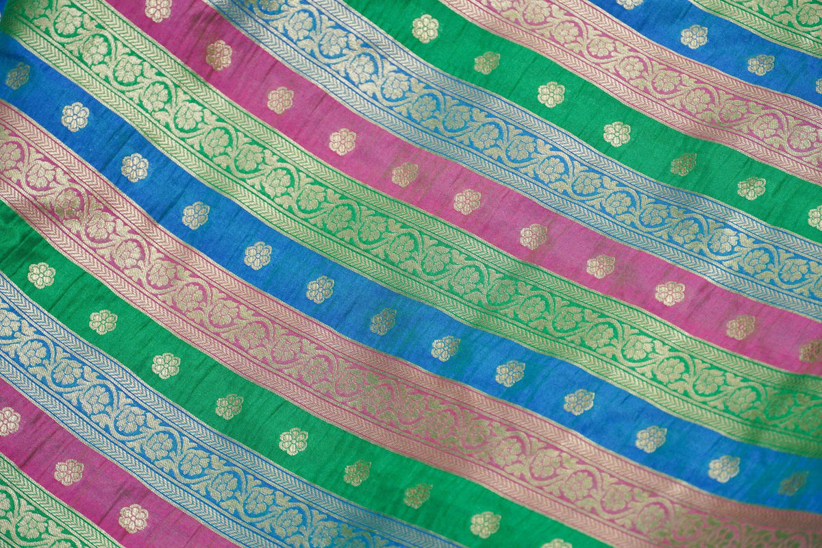Brocade Silk Rangkat Banarasi Fabric - Khinkhwab