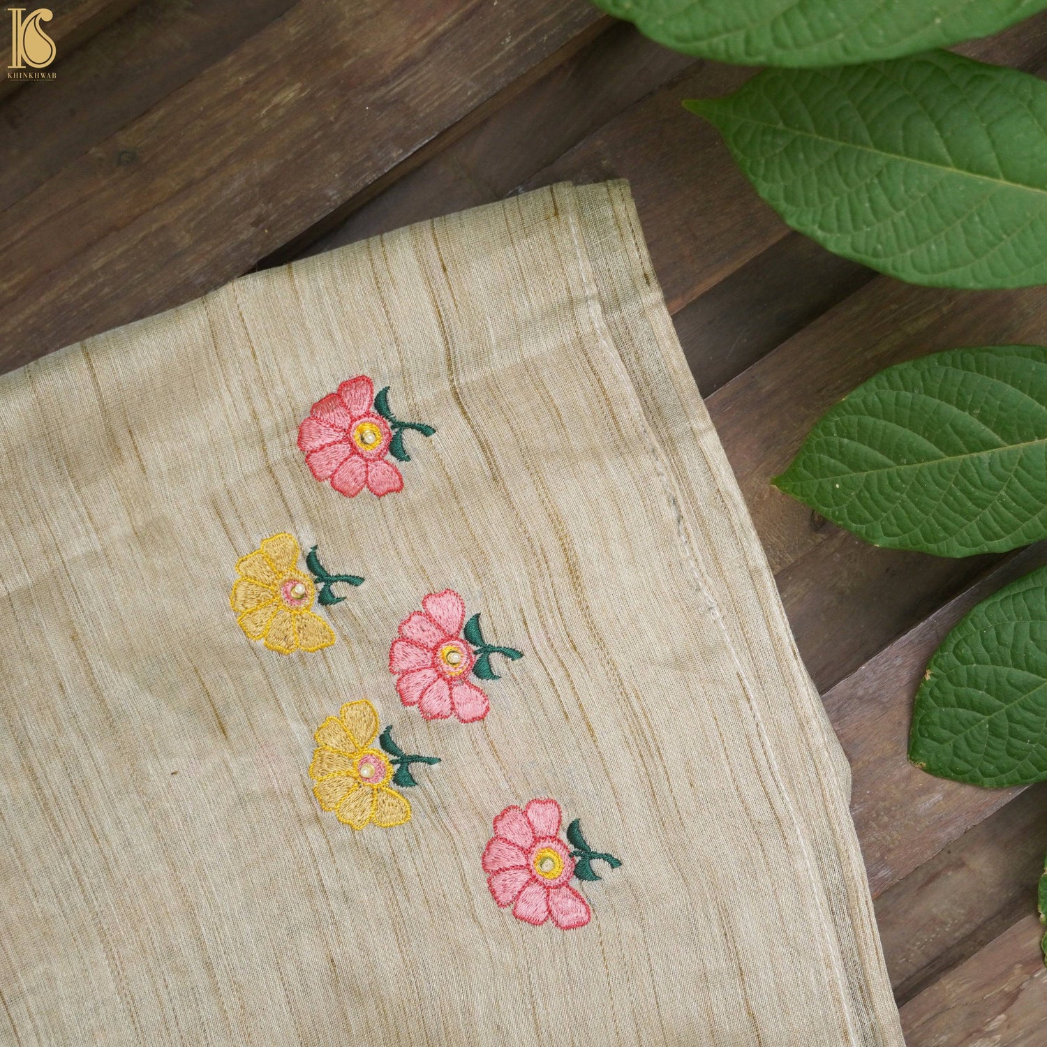 Embroidered Pure Cotton Blouse Off White Fabric