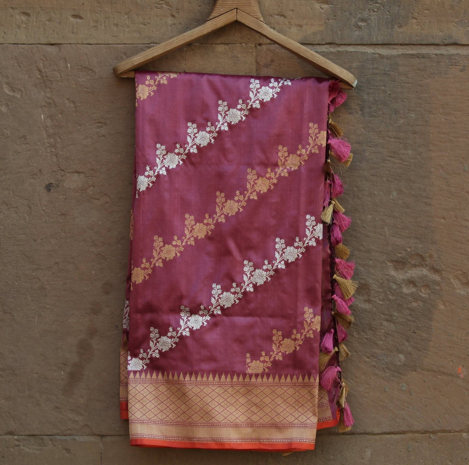 Pure Katan Silk Handloom Banarasi Dupatta