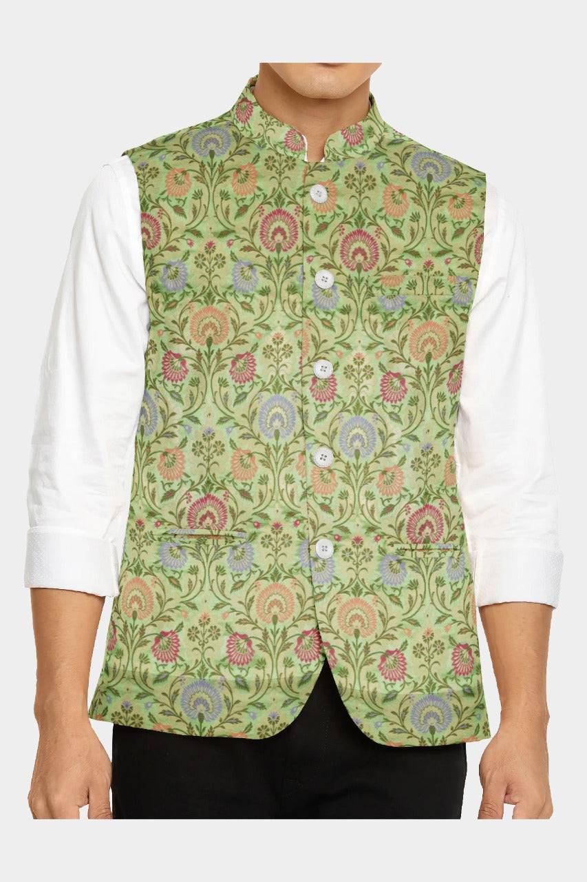 Green Kinkhab / Kimkhab Brocade Banarasi Fabric