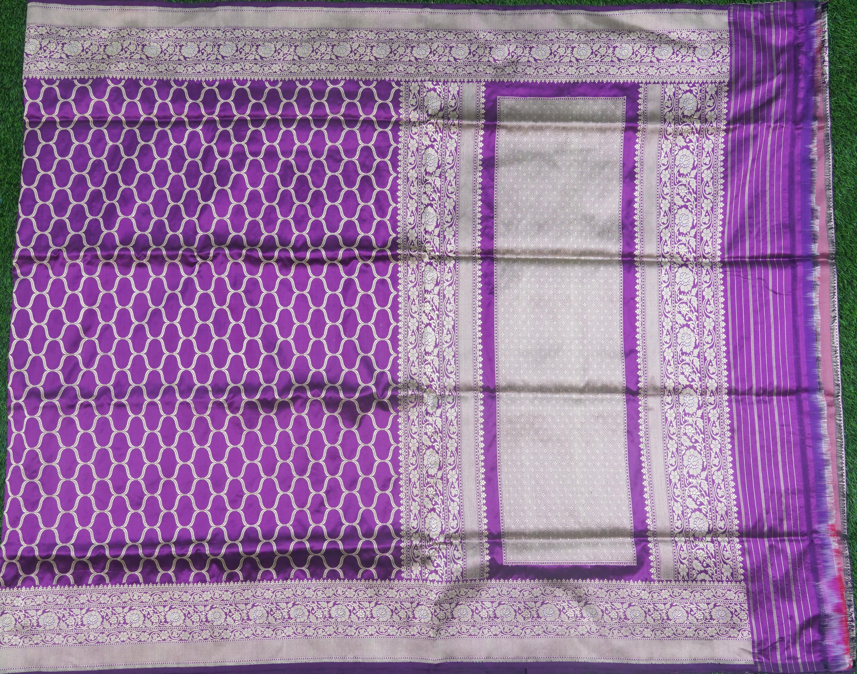 Handloom Banarasi Katan Silk Purple Saree