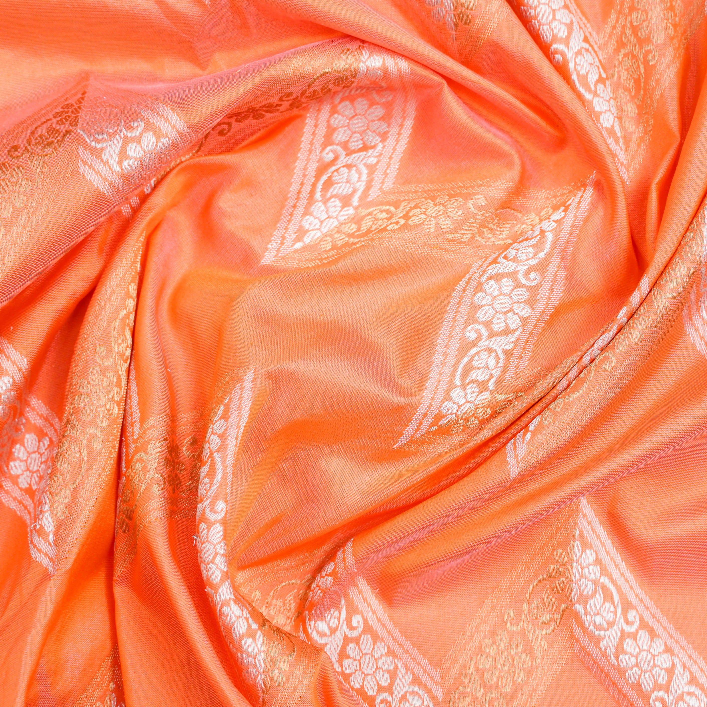 Handloom Banarasi Pure Katan Silk Saree with Meenakari Border