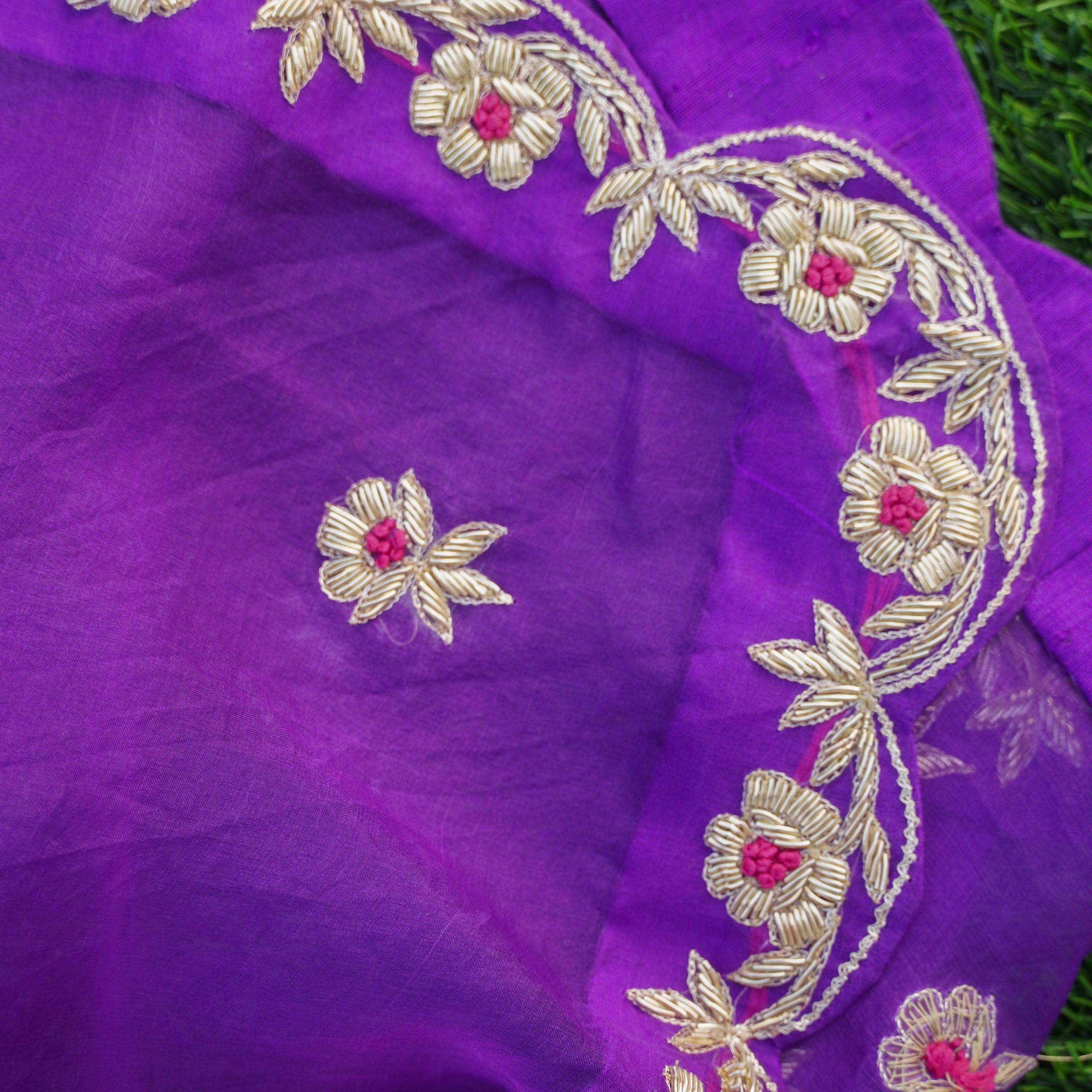 Handloom Katan Silk Brocade Banarasi Stitched Lehenga Set