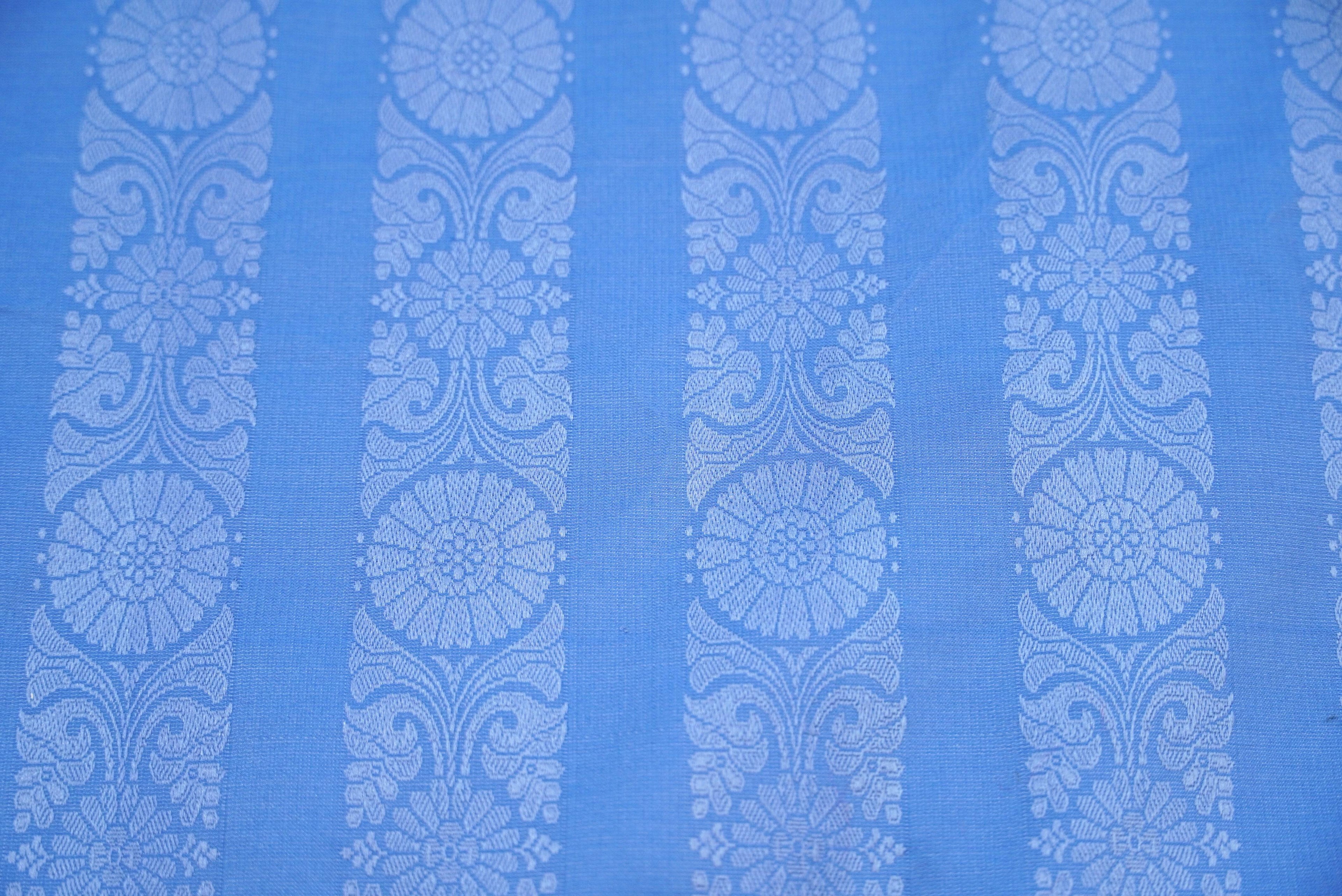 Handwoven Katan Silk Banarasi Suit Fabric