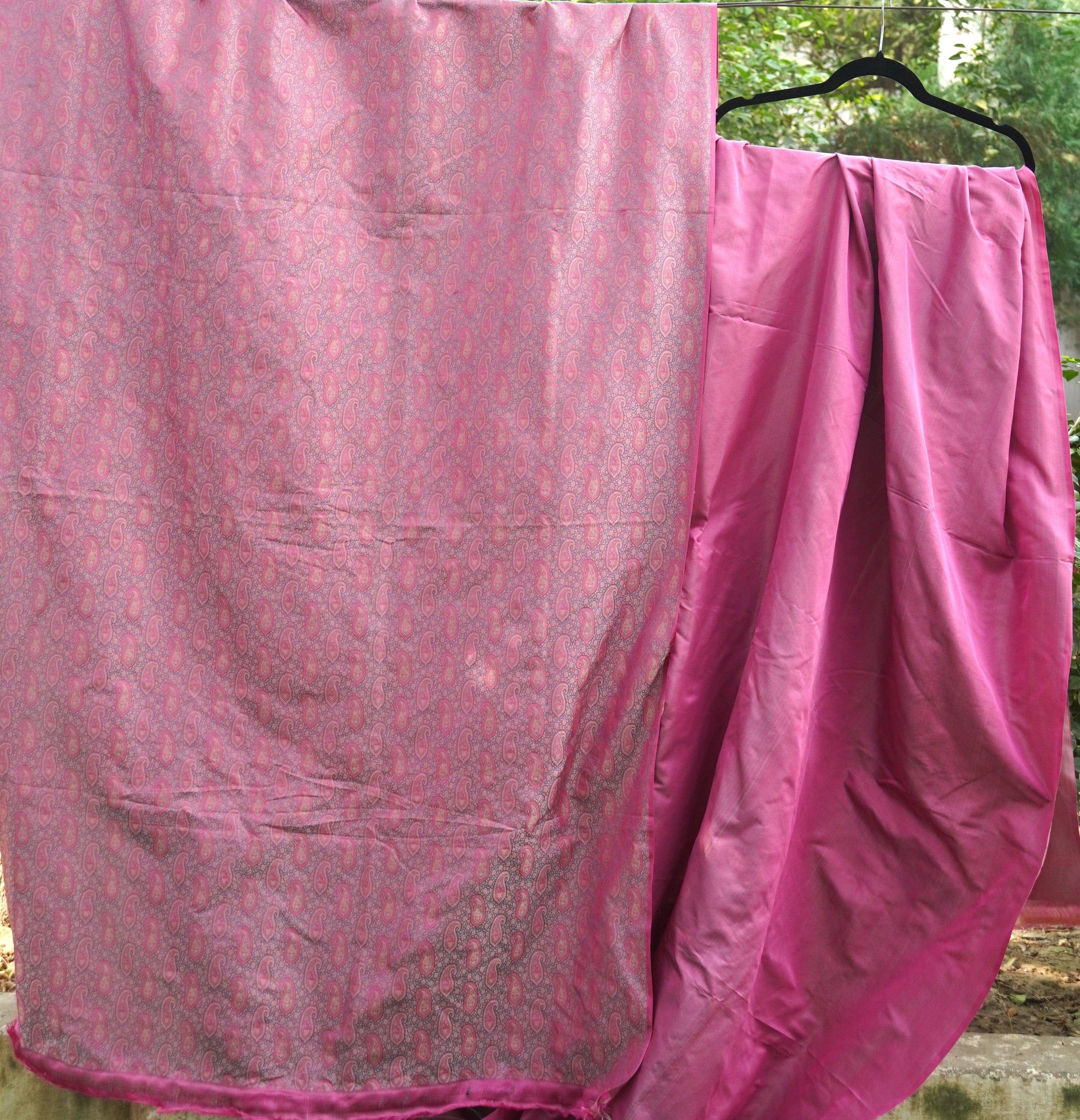 Handwoven Katan Silk Banarasi Tanchui Suit Fabric