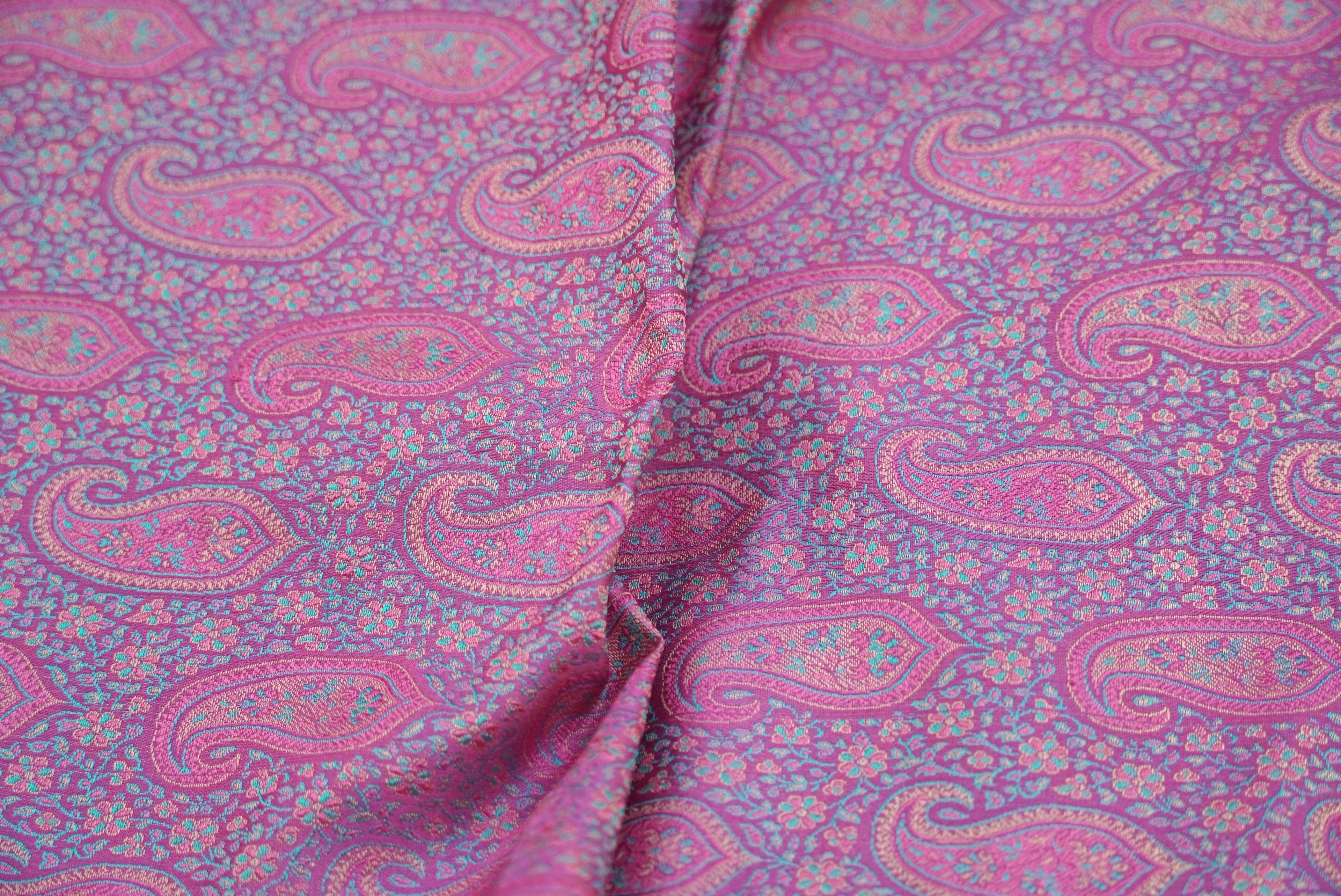 Handwoven Katan Silk Banarasi Tanchui Suit Fabric