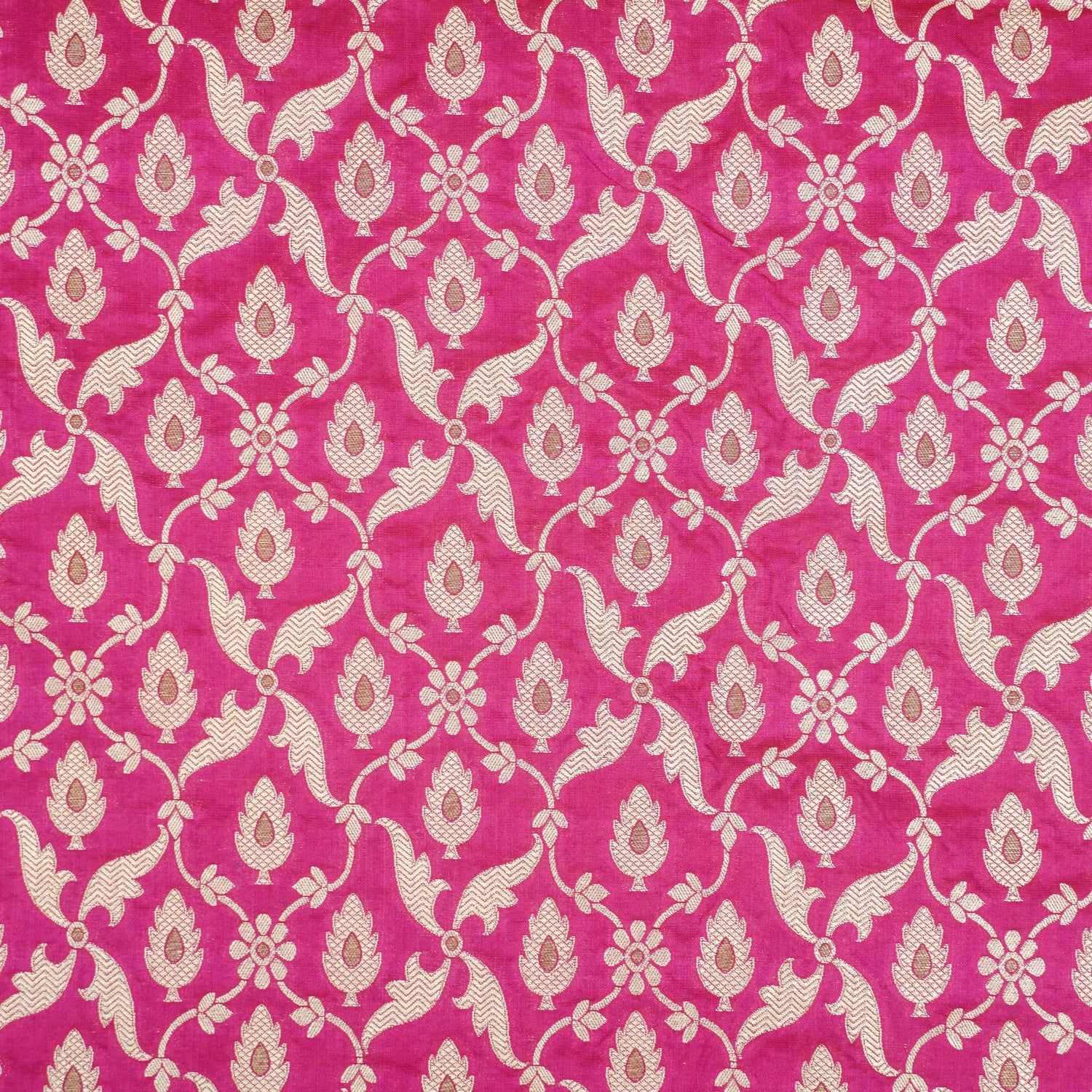 Handwoven Pink Pure Katan Silk Banarasi Blouse Fabric