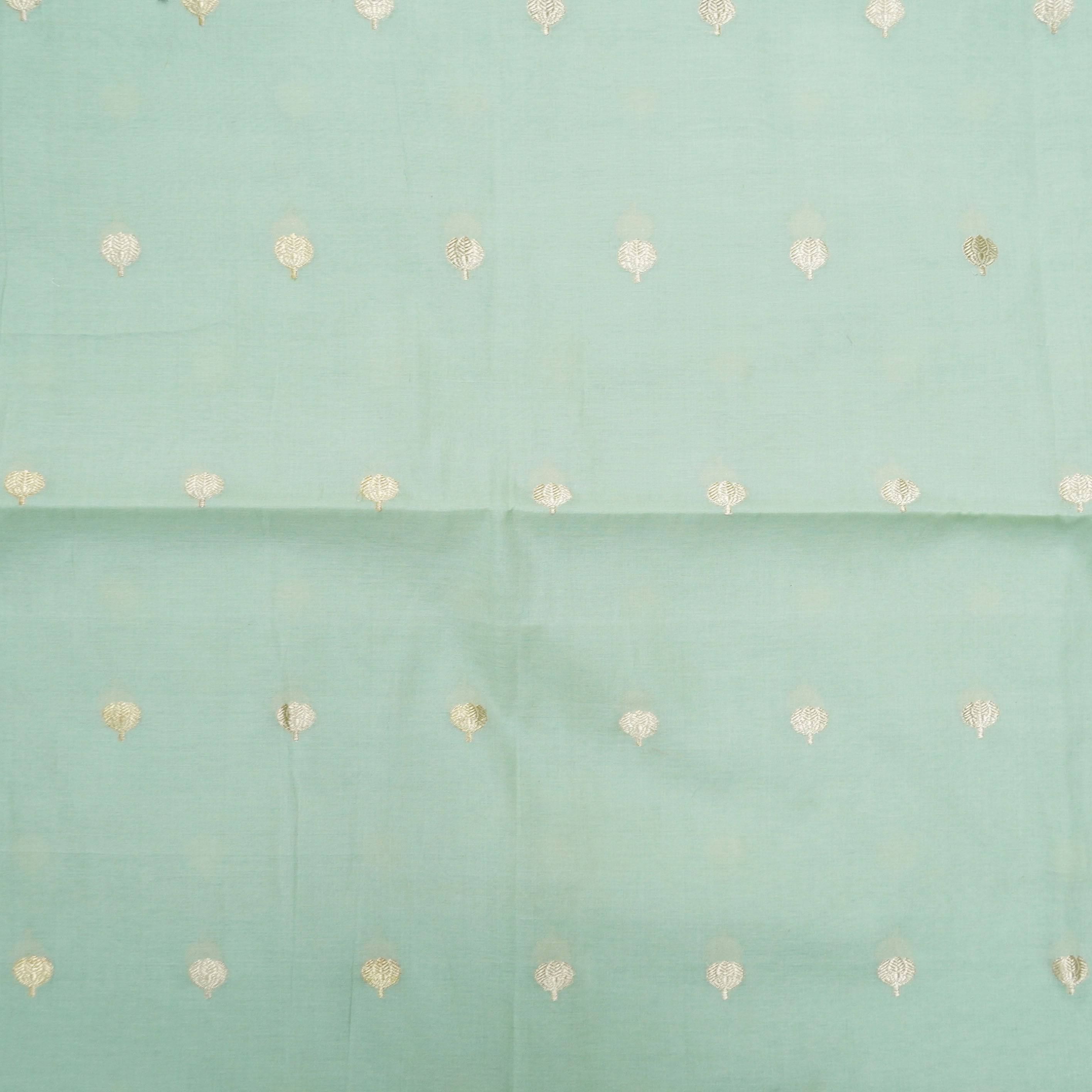 Handwoven Pure Cotton Banarasi Kadwa Booti Fabric