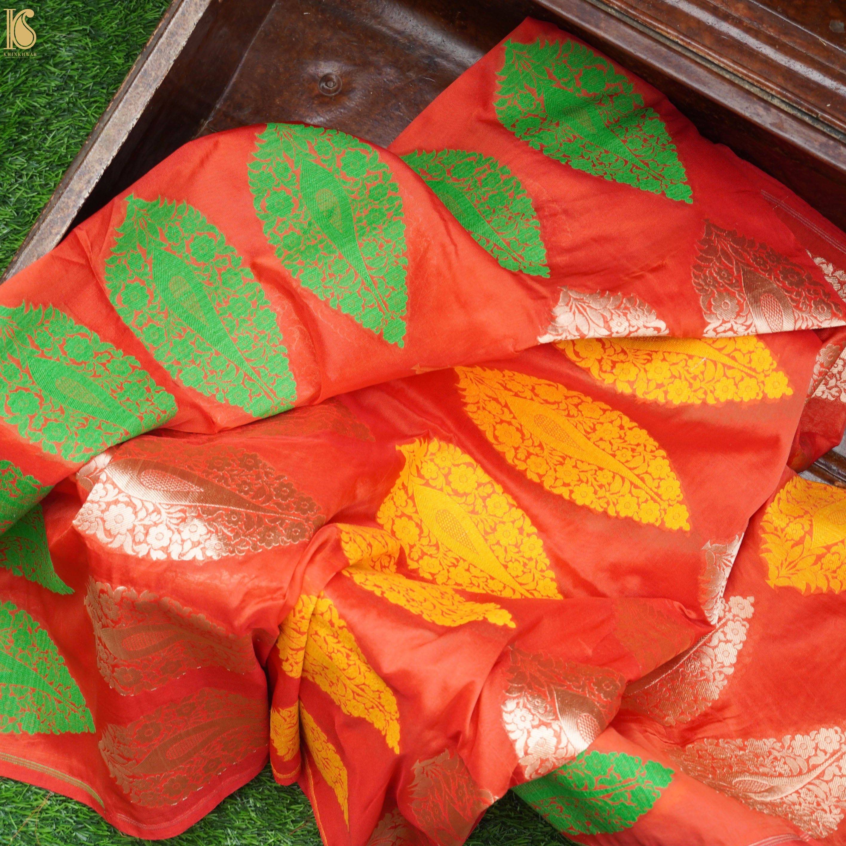 Handwoven Pure Katan Silk Banarasi Blouse Fabric