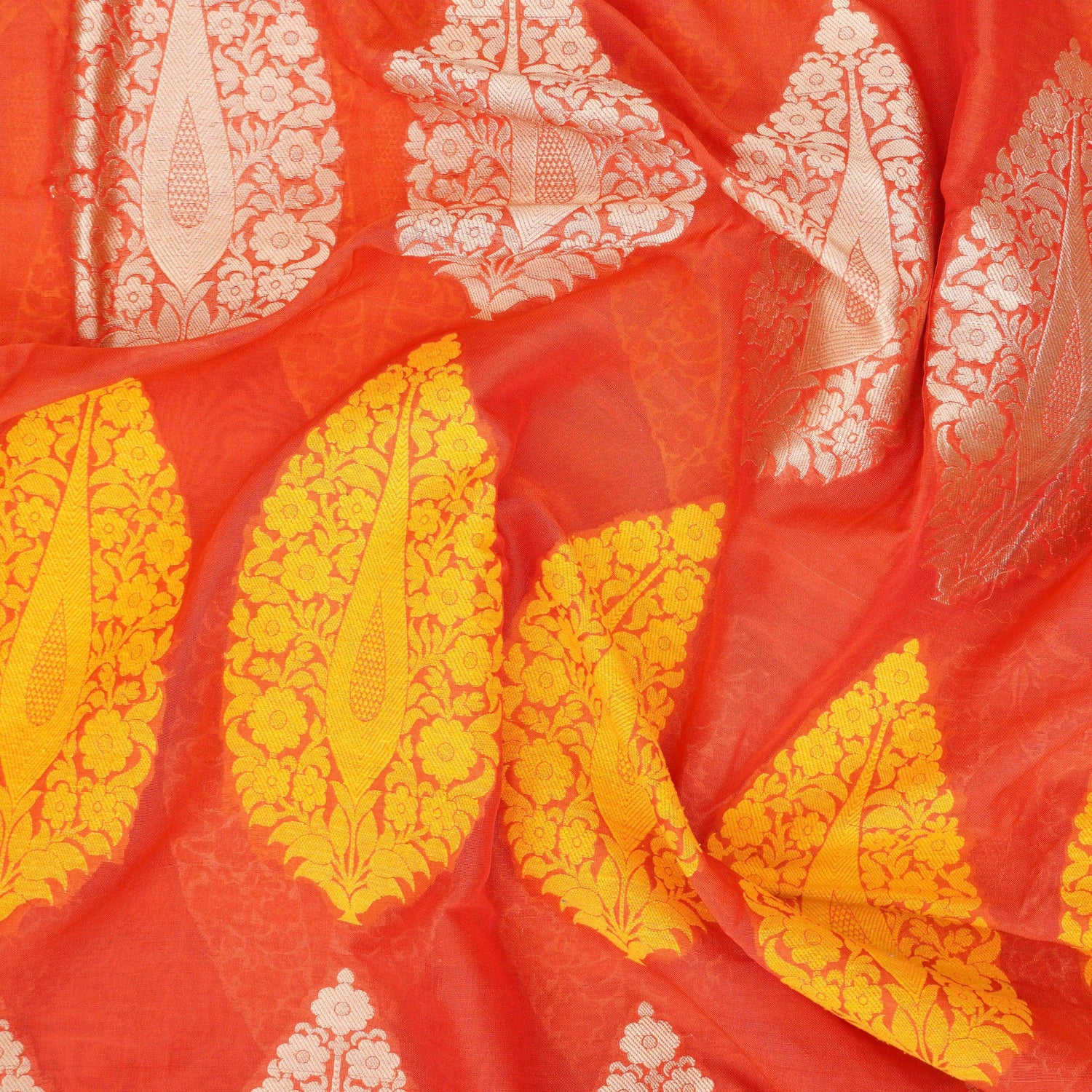 Handwoven Pure Katan Silk Banarasi Blouse Fabric